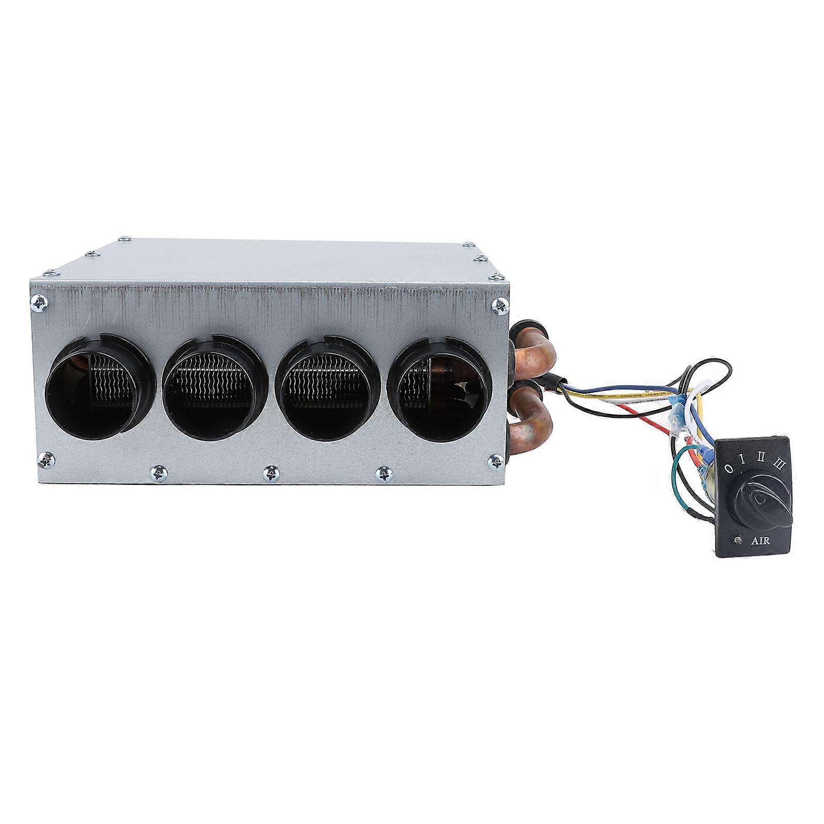 12V Universal Underdash Heater Fast Heating Frost Removing Winter Automotive Air Defroster with 4 Vents and 3 Speed Switch for Cars Trucks
