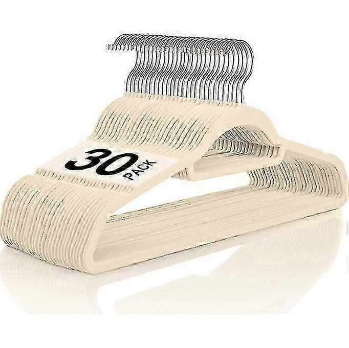 30 ks protiskluzových sametových ramínek - 45cm tmavě šedá