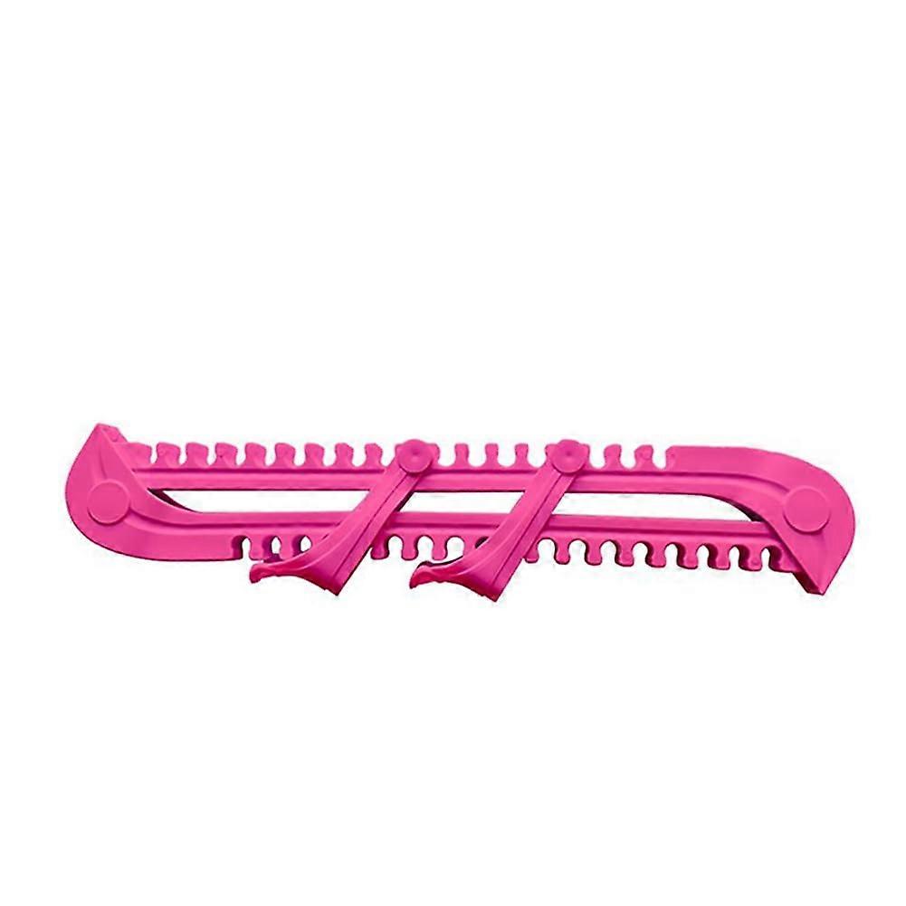 Schlittschuh Kufenschutz Schuhschutz, Praktische Kunststoff Abdeckungen in Rosa, 2 Stück für Kufen Schutz