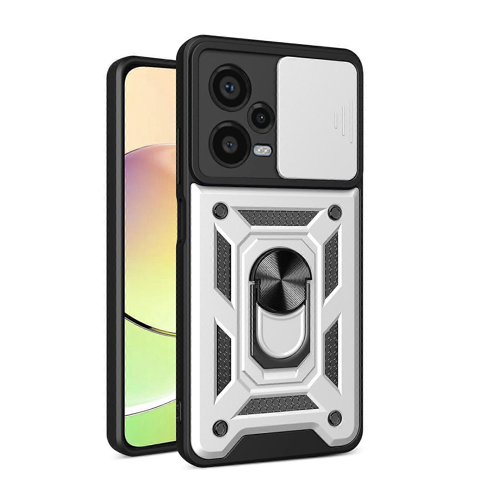 Sliding Camera Cover Design TPU+PC Protective Case For Xiaomi Redmi Note 12 Pro+ 5G