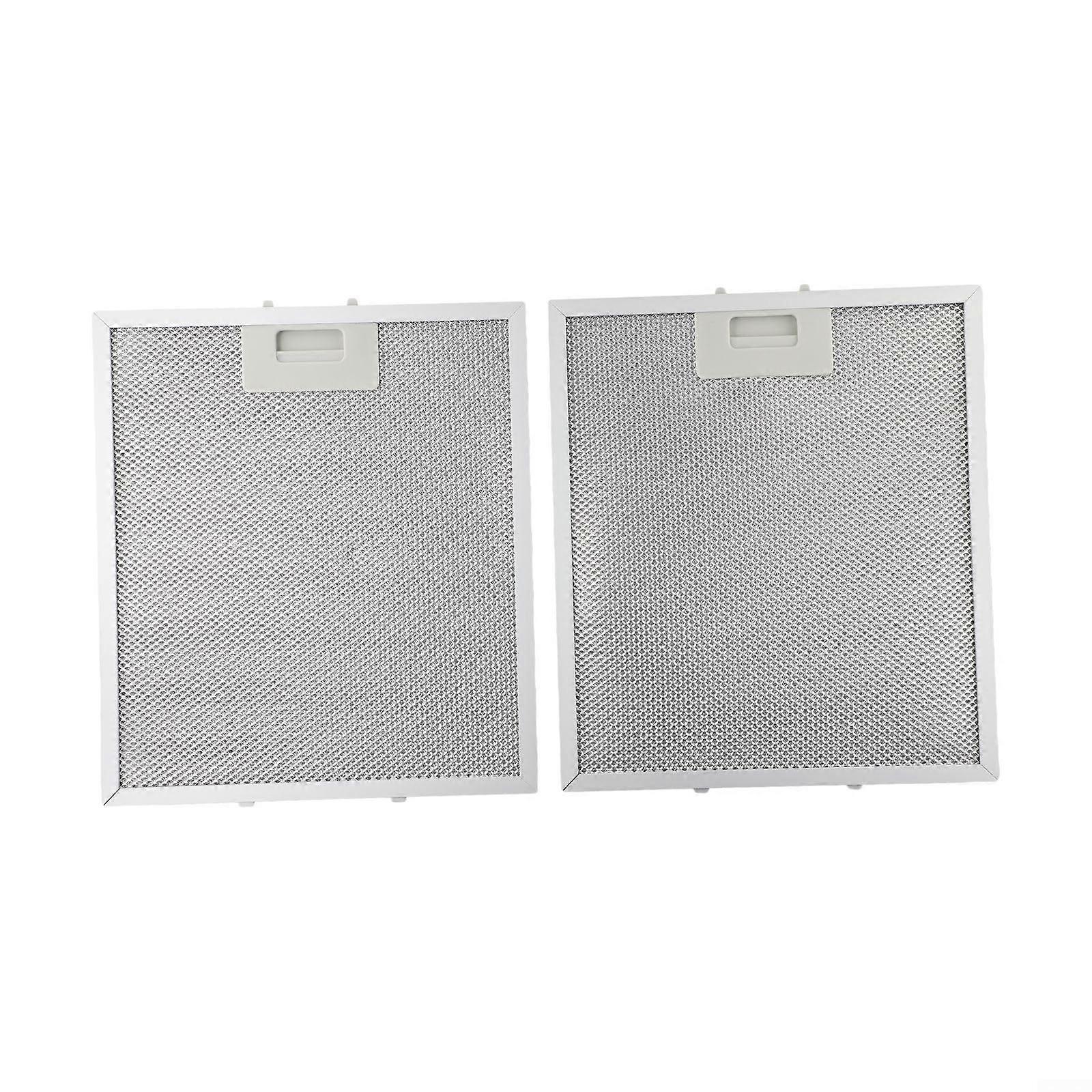 Metal Mesh Range Hood Filters Set of 2 for Kitchen Ventilation, Compatible with Standard Size Extractor Fans