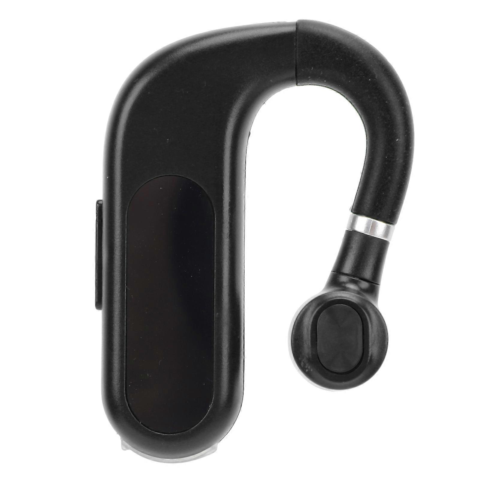 Single Bluetooth Earbud Comfortable Wear Digital Display Rotatable Clear Sound Single Wireless Bluetooth Earphone for Smartphones V13 Black 
