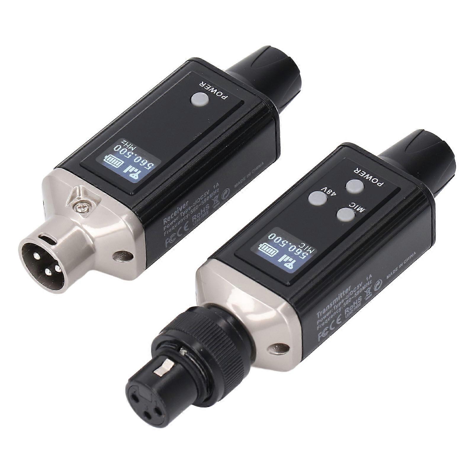 Wireless Microphone System Mic Adapter Automatic Connection Professional Wireless Microphone Transmitter and Receiver 