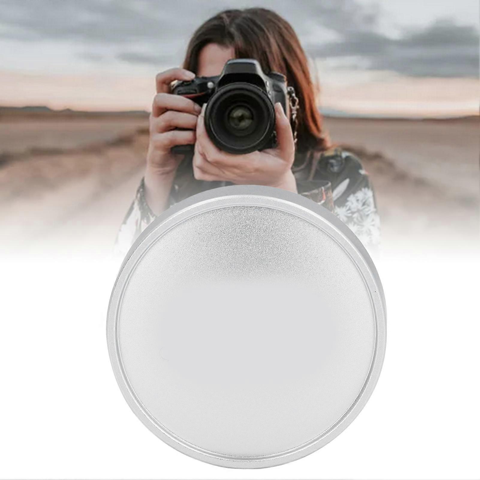 Front Lens Cap Cover Metal 45mm ID E43 A43 Portable Dustproof for Simmilux M50/1.4 Camera Silver