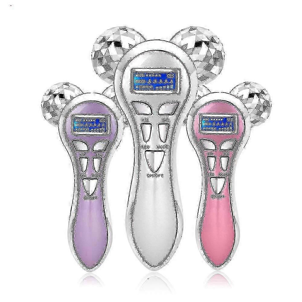 Multifunctional Facial Beauty Device with 4D Microt Pulse Roller for Skincare, Suitable for Various Brands, White Color