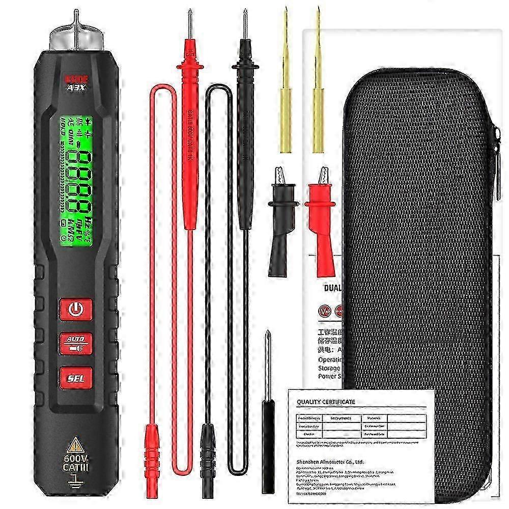 Stifttyp Digital Multimeter Portable Tester Voltmeter 1,9 Zoll Bicolor Bildschirm Trms Spannung Kapazität Widerstand Frequenz Diode Kontinuität Temperatu