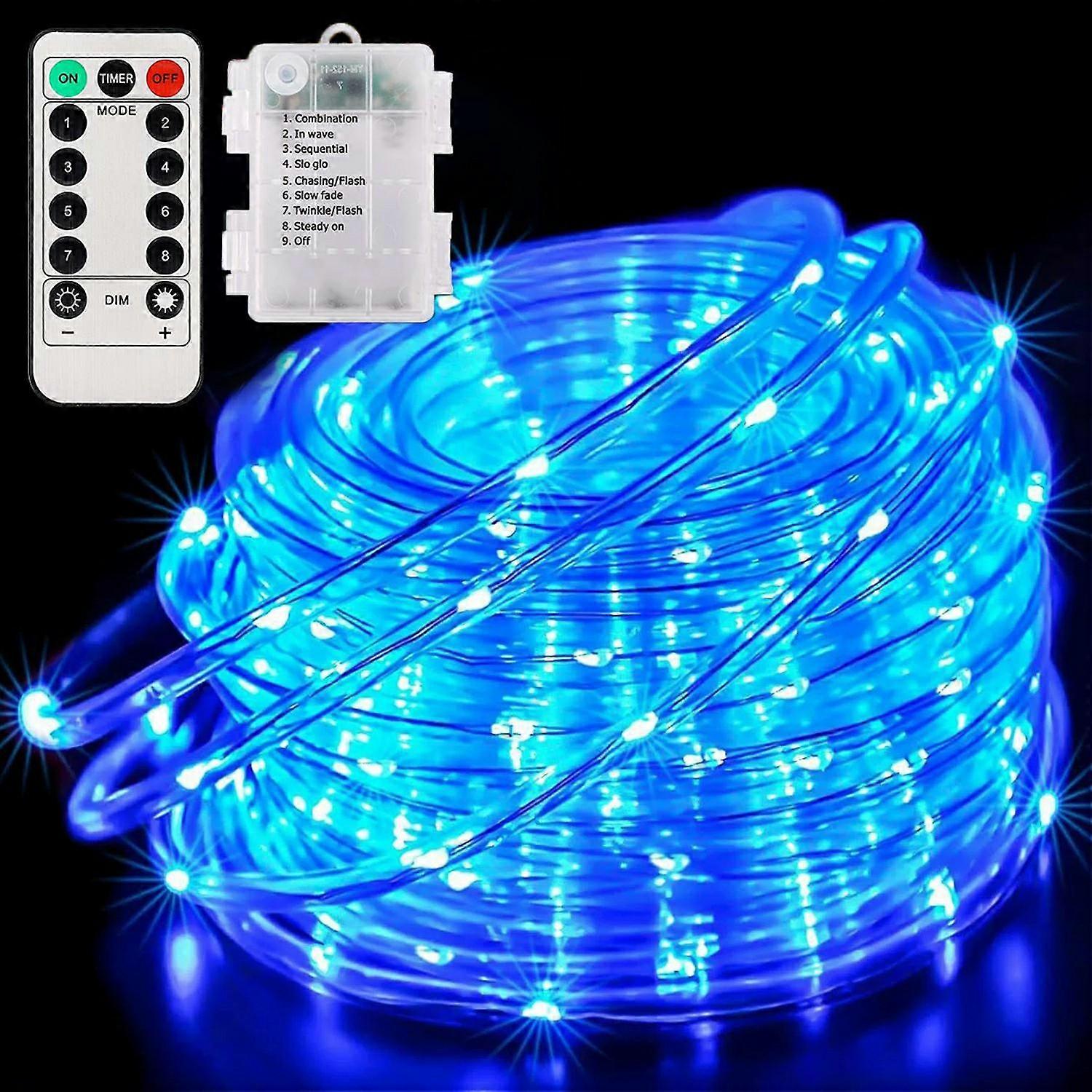 7m 50 LED Remote Control PVC Copper Wire LED String Light with Empty Battery Box Garden Decoration