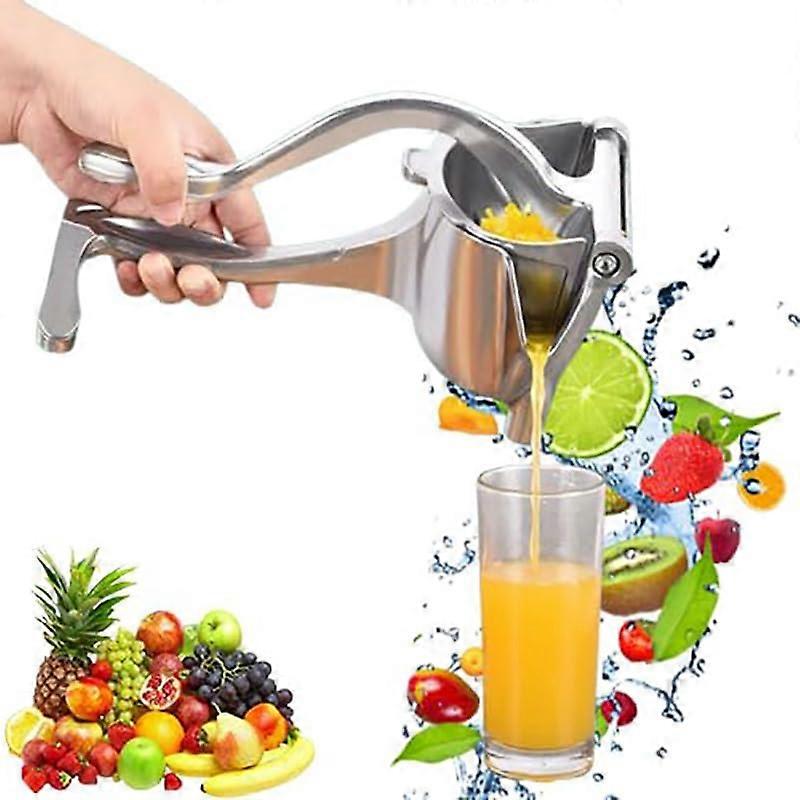 Manual Citrus Juicer - Stainless Steel Hand Press for Orange and Pomegranate Juice, Heavy-Duty Fruit Extractor Machine
