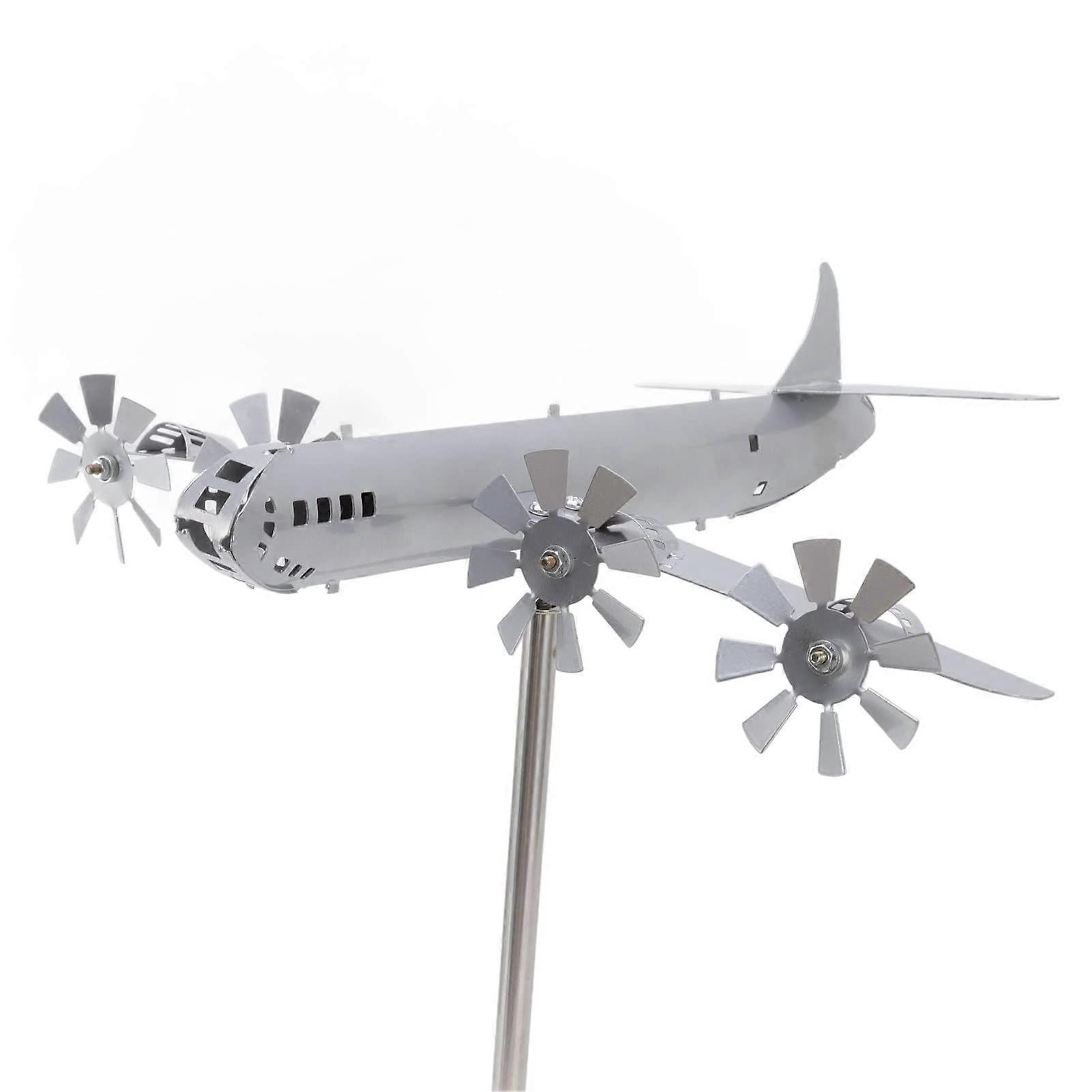 stainless steel windmill with reflective paintings, wind chime for garden