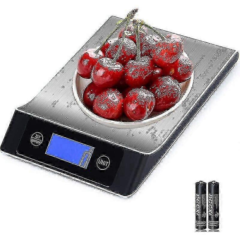 Electronic kitchen, food with backlit LCD display, stainless steel