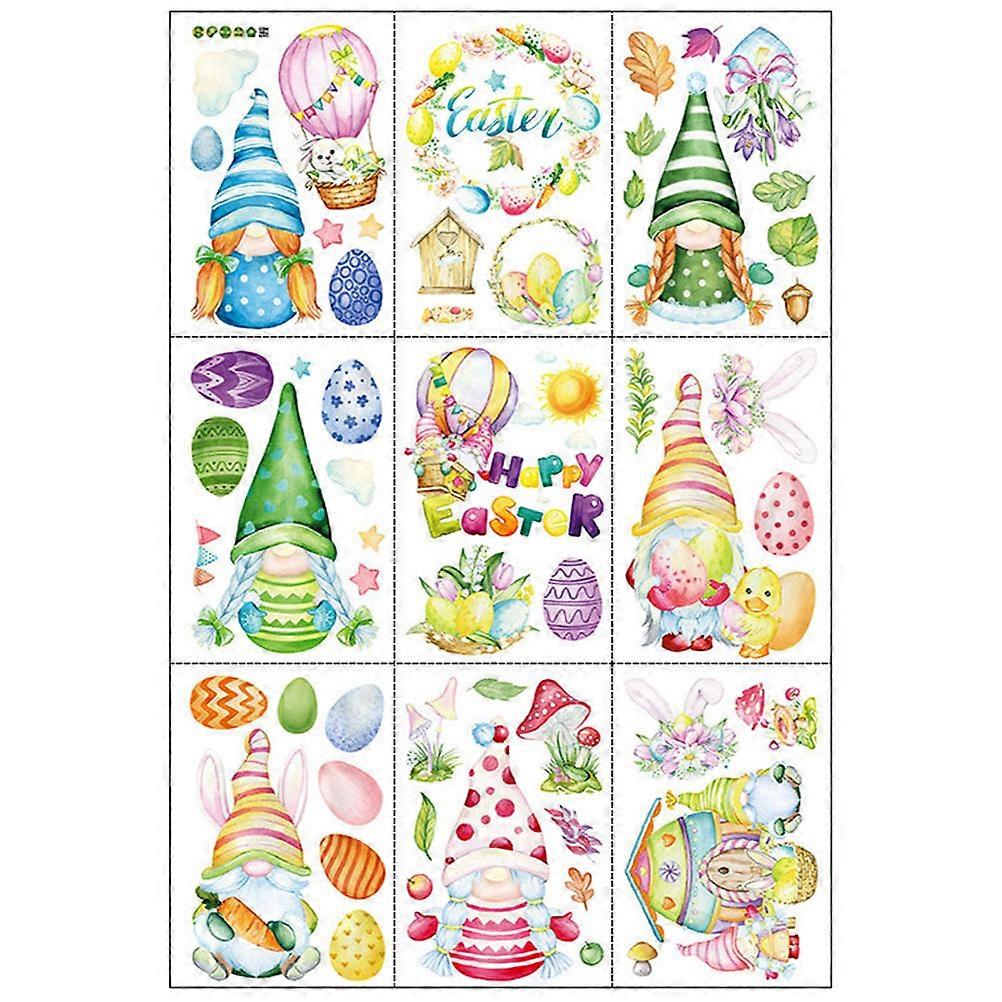 Holiday Window Decorations Easter Decals 3D Effect Wall Stickers 30X20CM Assorted Color 1Set