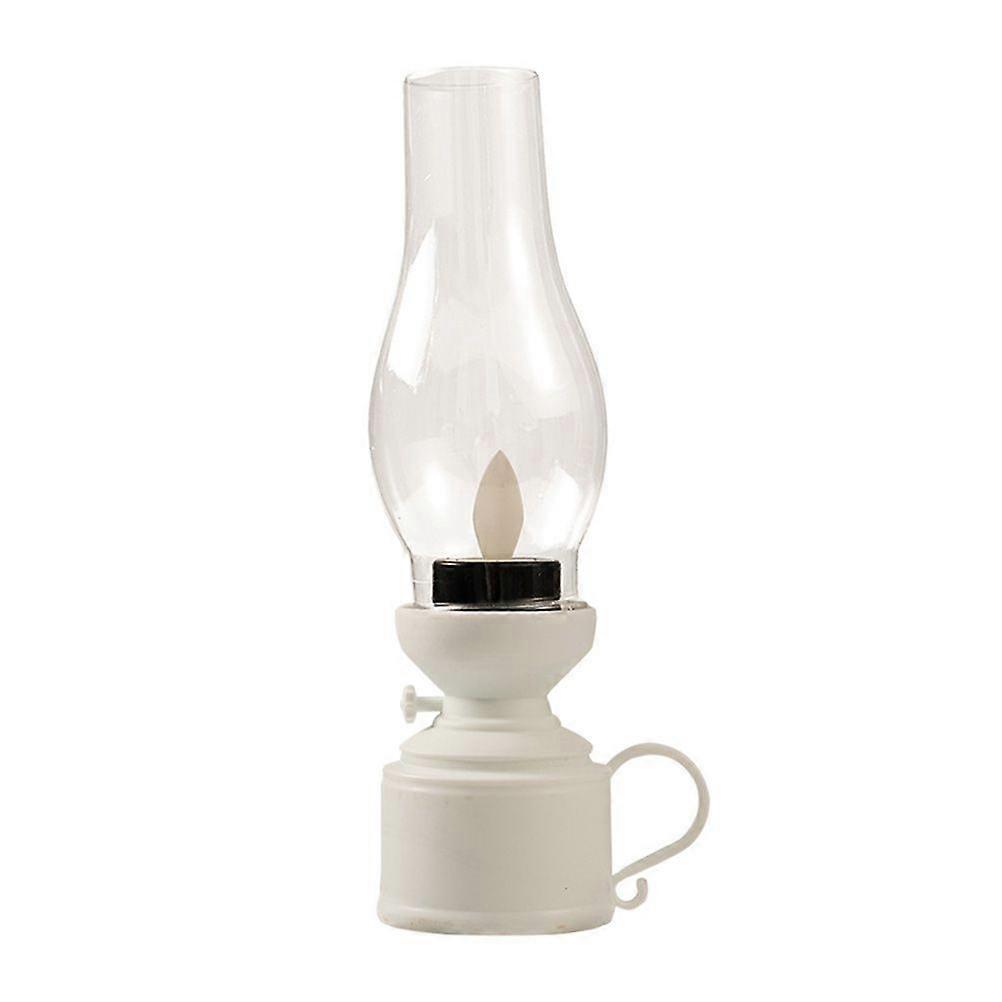 Flameless LED Kerosene Lamp Plastic Kerosene Lamp Retro Oil Lantern Decoration