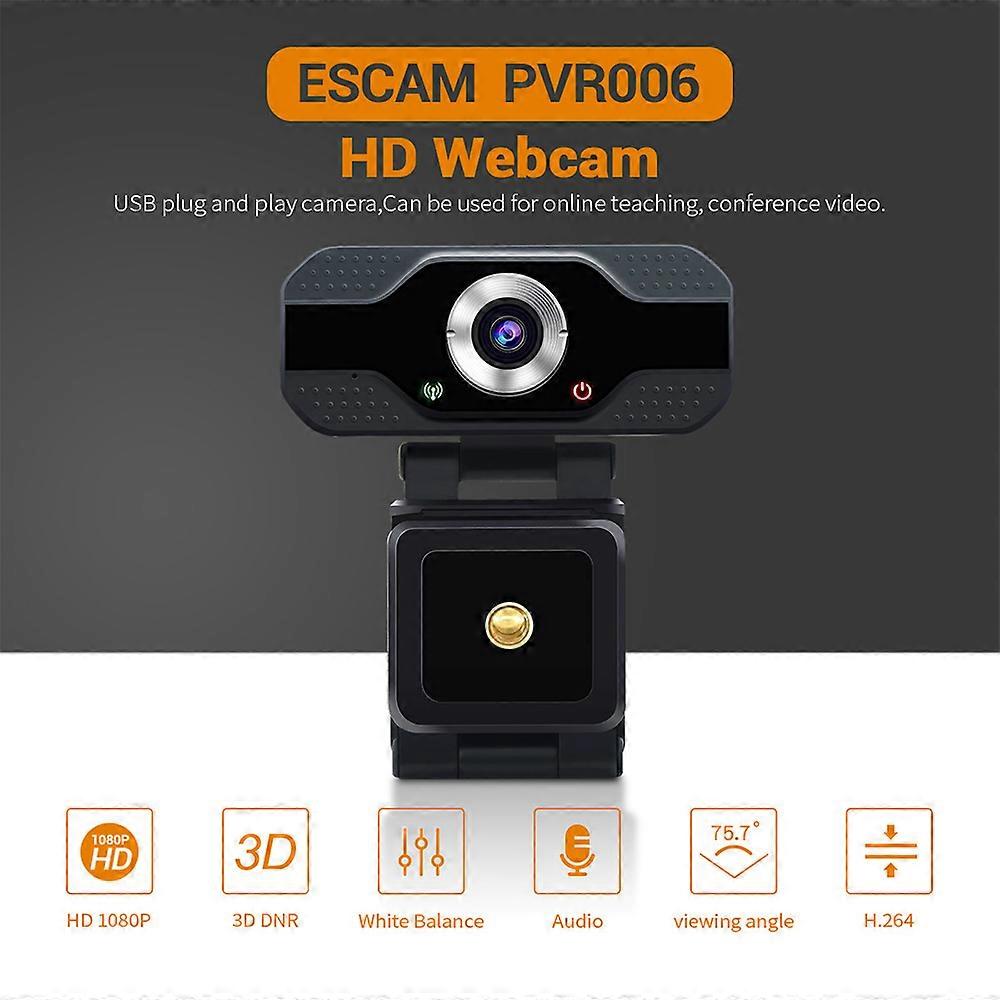 1080P HD USB Webcam with Noise Reduction Mic for Gaming, Streaming, and Conferencing