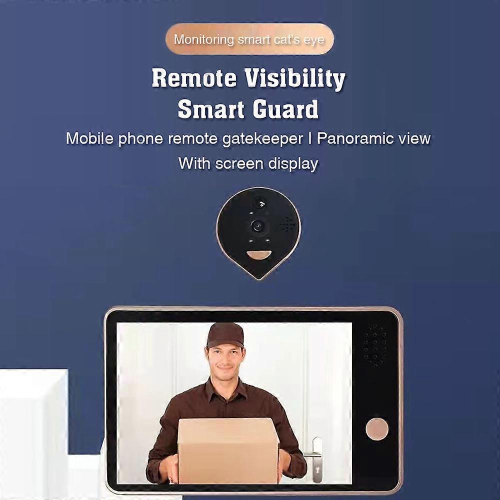 Wireless Doorbell 1080P Video Peephole Intercoms For Smart Home Apartment WiFi Door Bell 4.3inch LCD Cat Eye Monitor TUYA APP