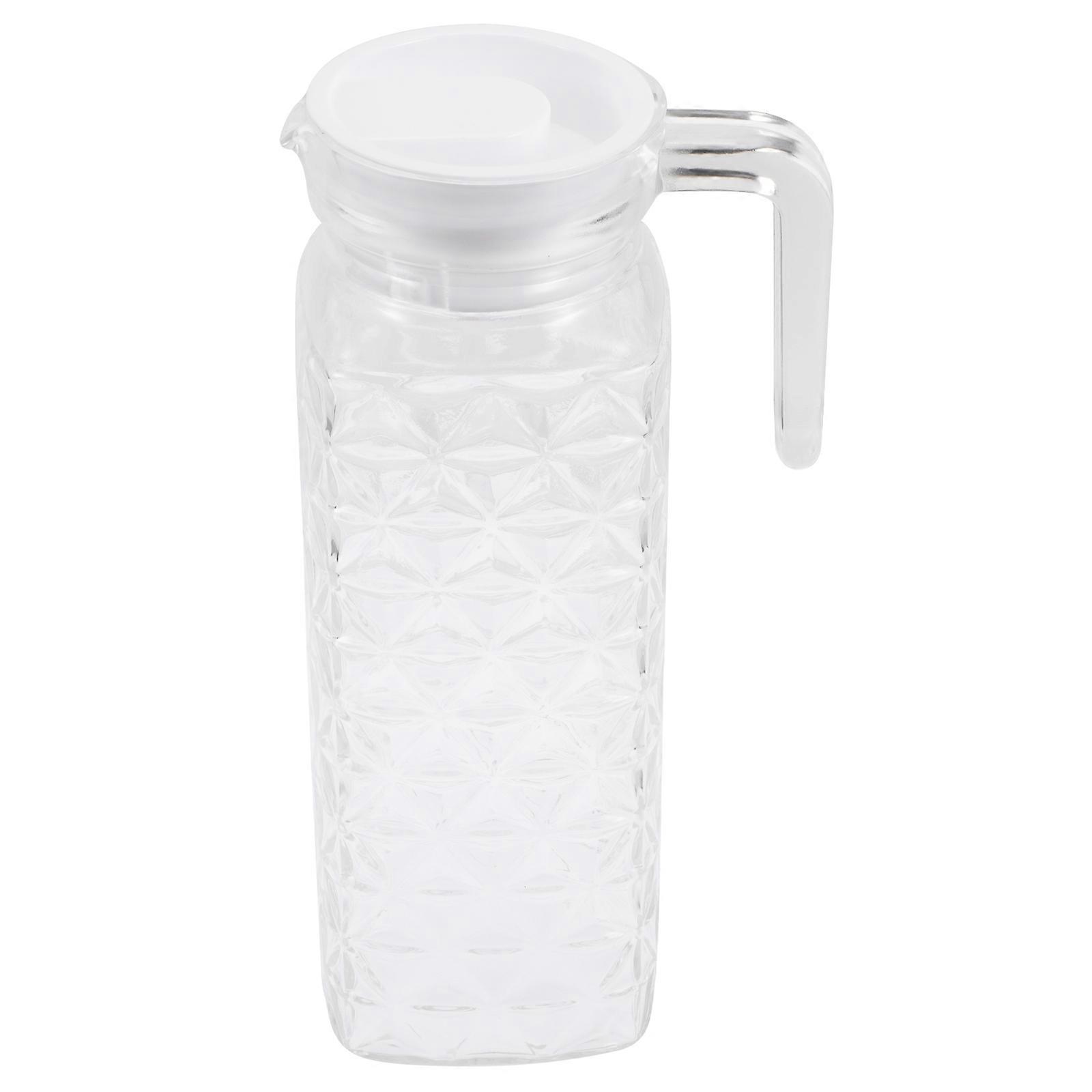 Large Capacity Cooling Kettle with Lid – Transparent Water Jug for Iced Tea, Fruit Juices, and Home Use – Stylish Design