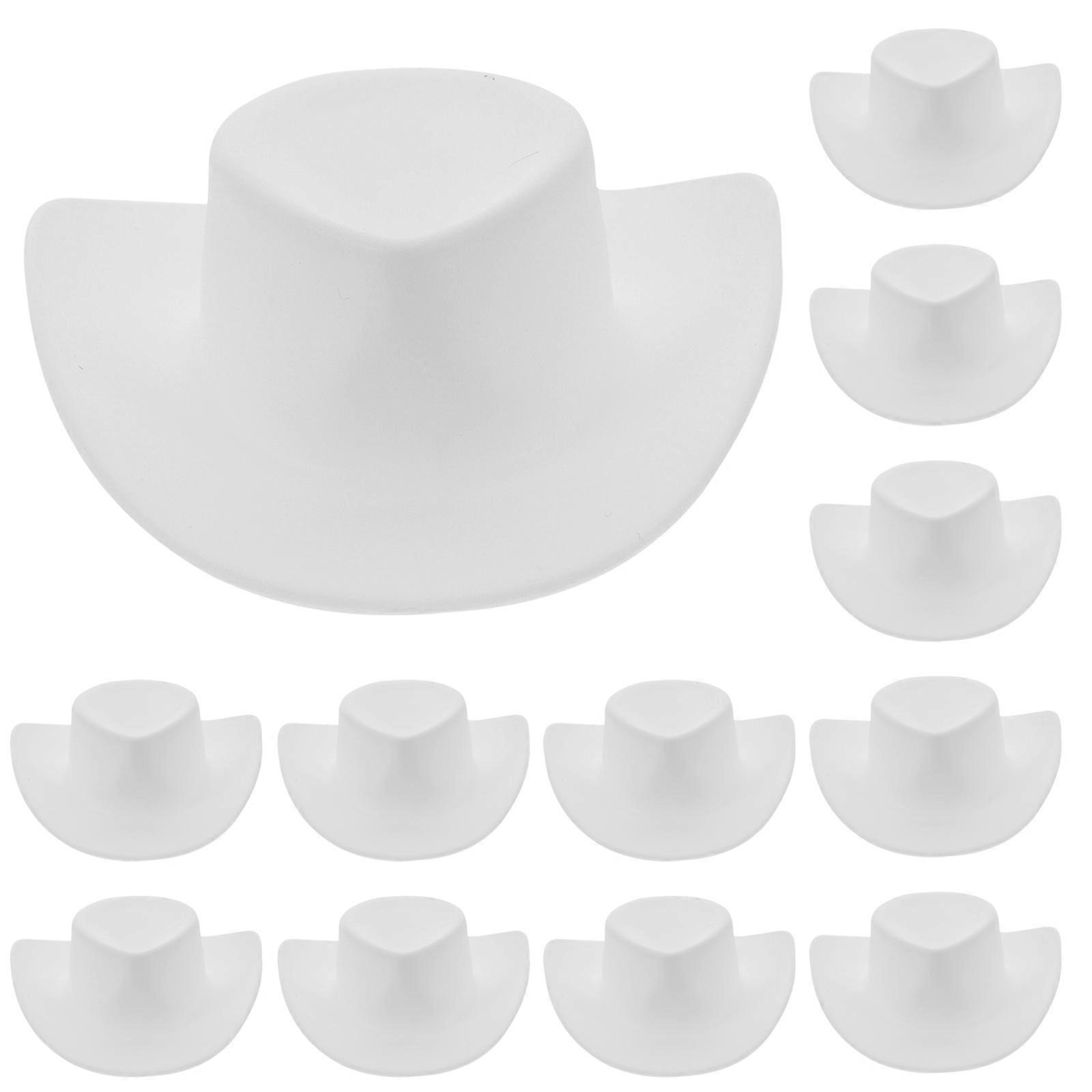 Tiny Hats For Party Mini House Ornament Mini Hat Plastic Material Smooth Surface 5.5X4.5X1.5CM 50Pcs