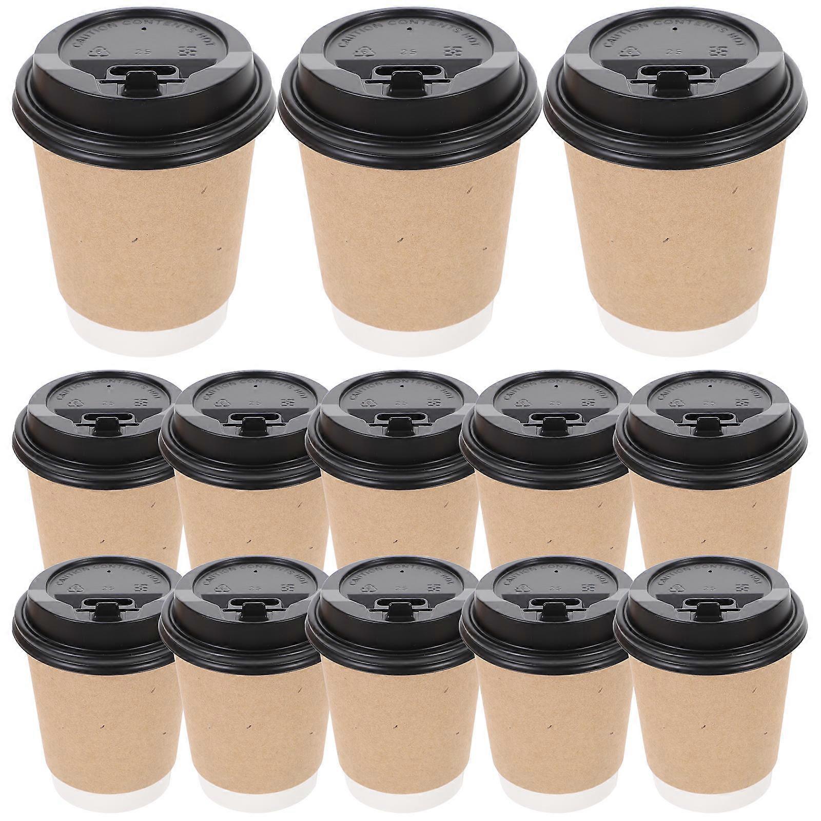 Small Paper Cups Disposable Mini Cups Party Accessory Home Receptions Black 9x8x8cm Beverage Serving 1 Set