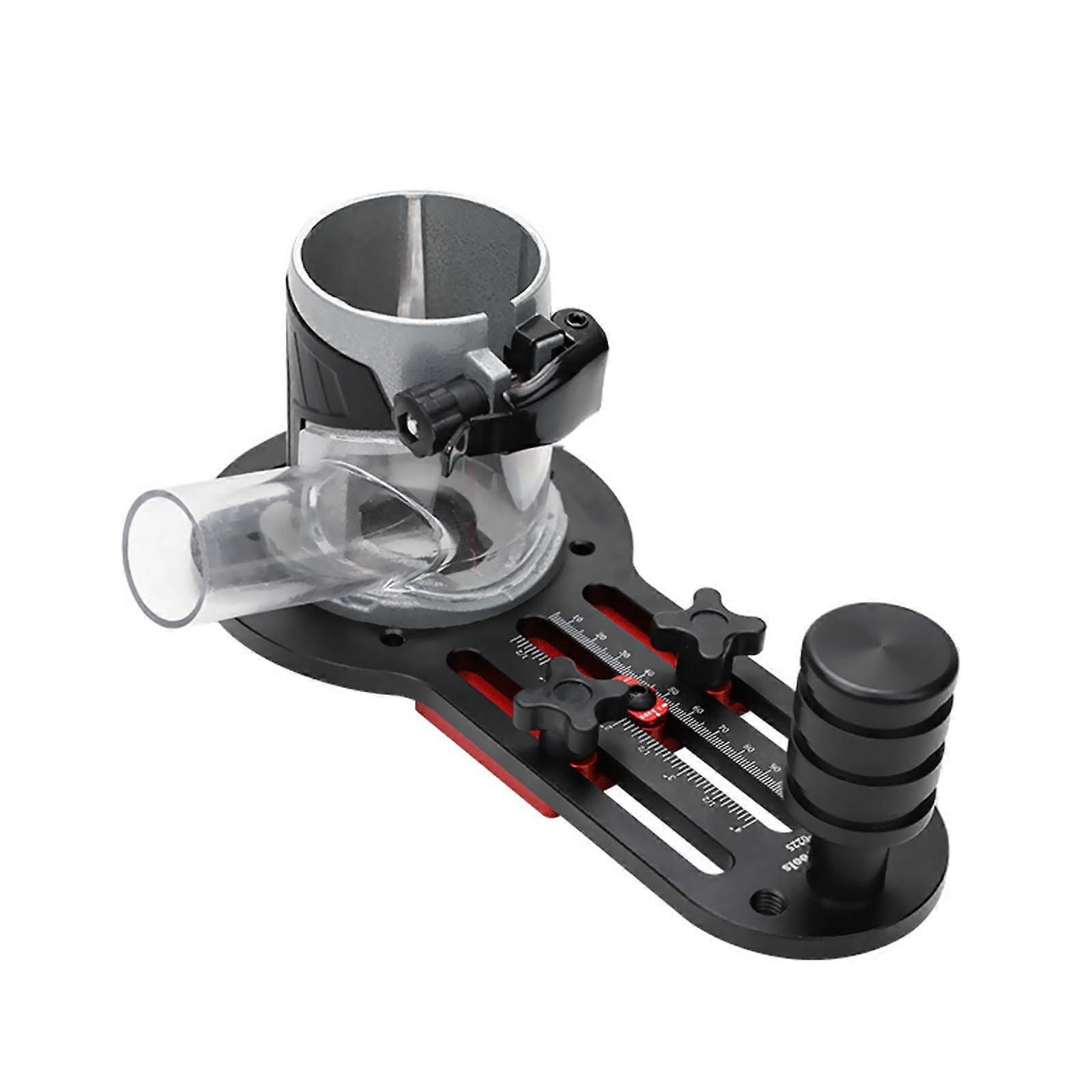 Trimmer Base 2-In-1 Slotted Floor Trimming Tool Slot Holder for 65 mm Trimming Machine Wood Router Base for Cabinet DIY