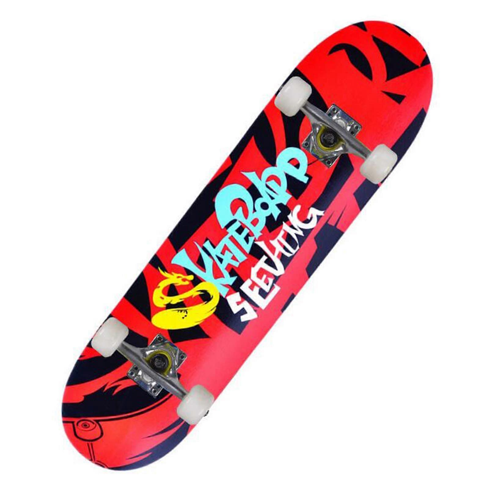 Skateboards for beginners, 31inch skateboard 7 layers maple wood complete skateboard double kick concave for extreme sports and outdoor, A79x20cm
