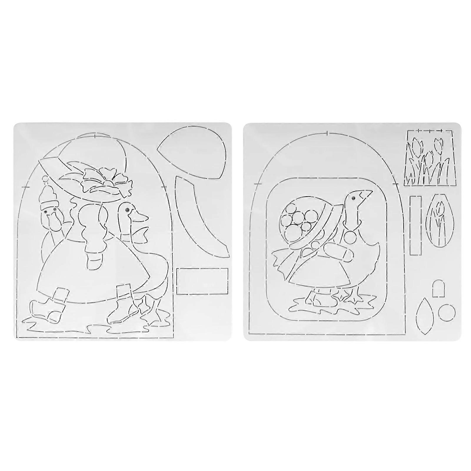 Plasitc Quilting Template Stencils Drawing Template for Fabric Handbag Professional DIY Sewing Tools