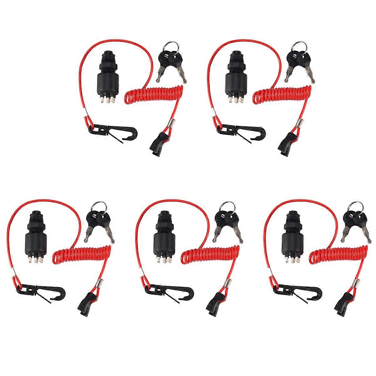 Ignition Switch Key Safety Lanyard Lock Assembly for Evinrude