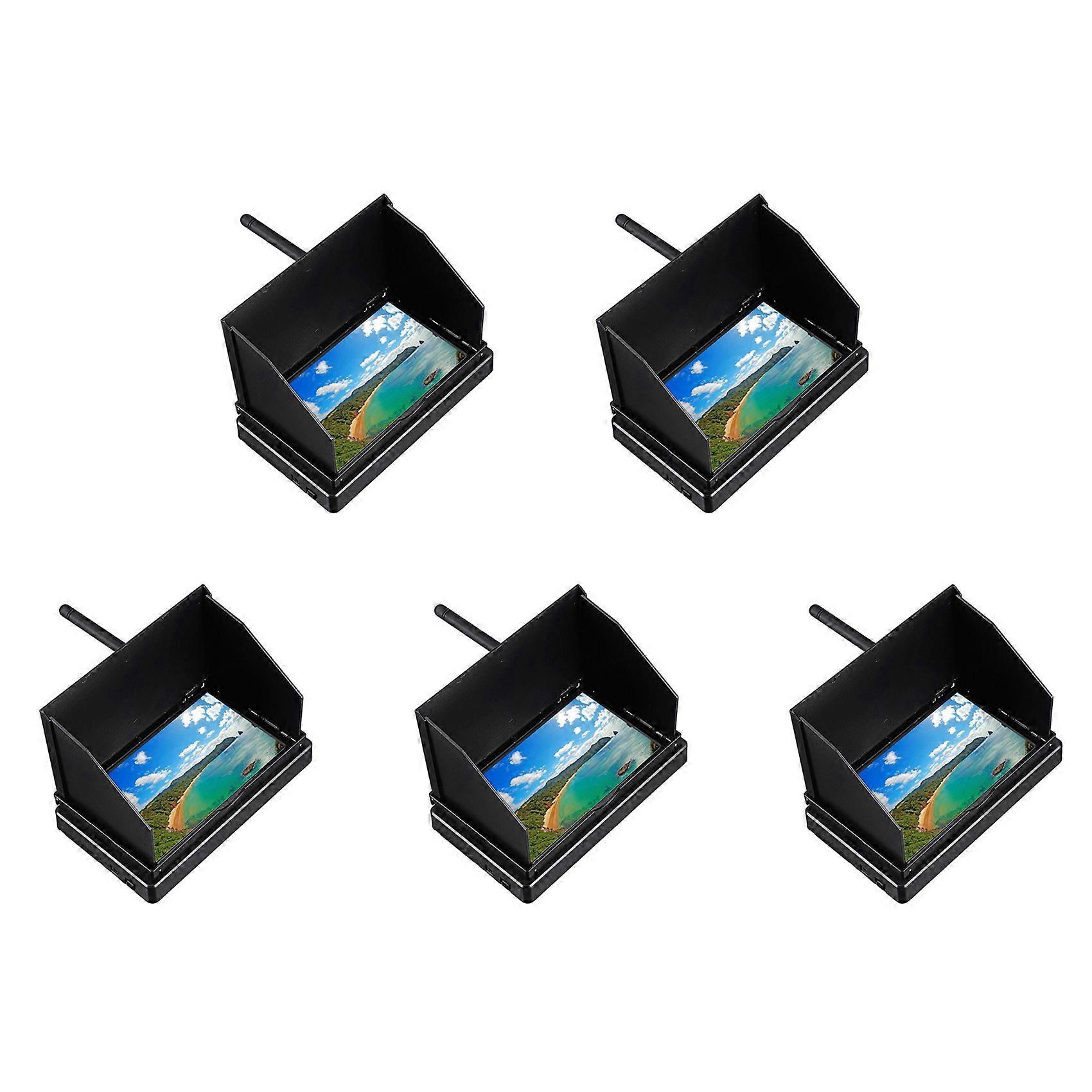 5X 5.8G 48CH 4.3 Inch LCD 480X272 16:9 NTSC/PAL FPV Monitor Auto Search with OSD Build-in Battery fo