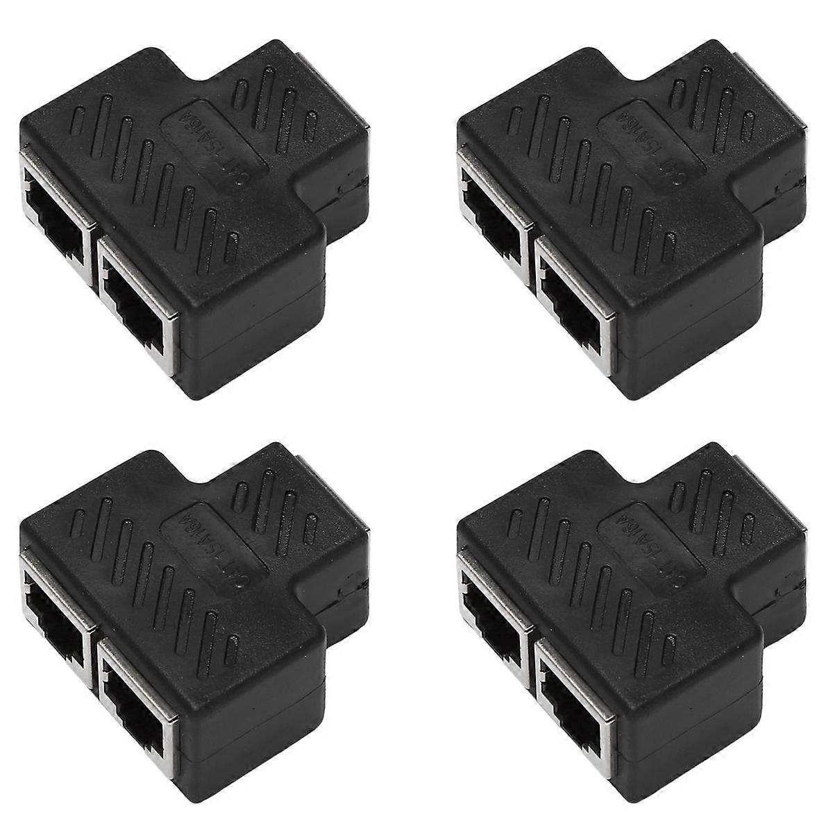 2 Port RJ45 Splitter Adapter LAN Network Connector Plug Lot 1pcs