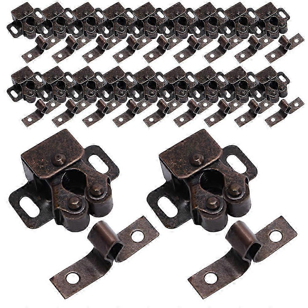 20pcs Screen Door Rollers Replacement Double Roller Catch for Cupboard Closet Door