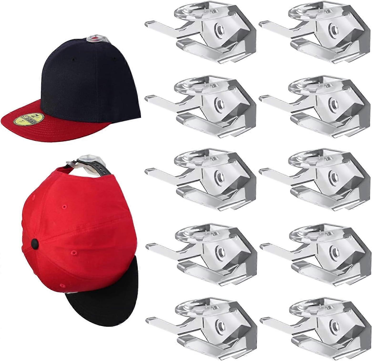 10-piece hat rack, adhesive wall-mounted hat hooks