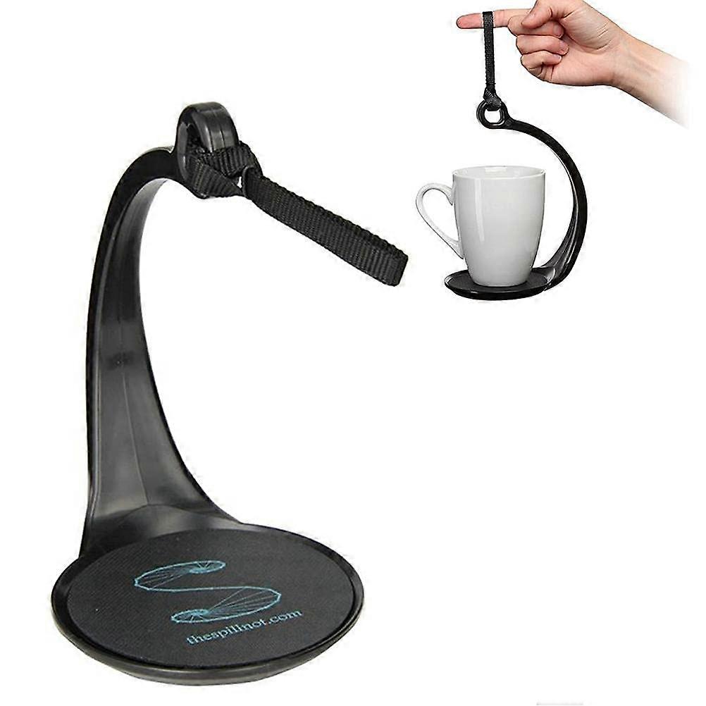 Cup Carrier Stopper Drink Holder with Handle for Coffee Tea Mug - Anti-Overflow Coaster for Travel and Home Use