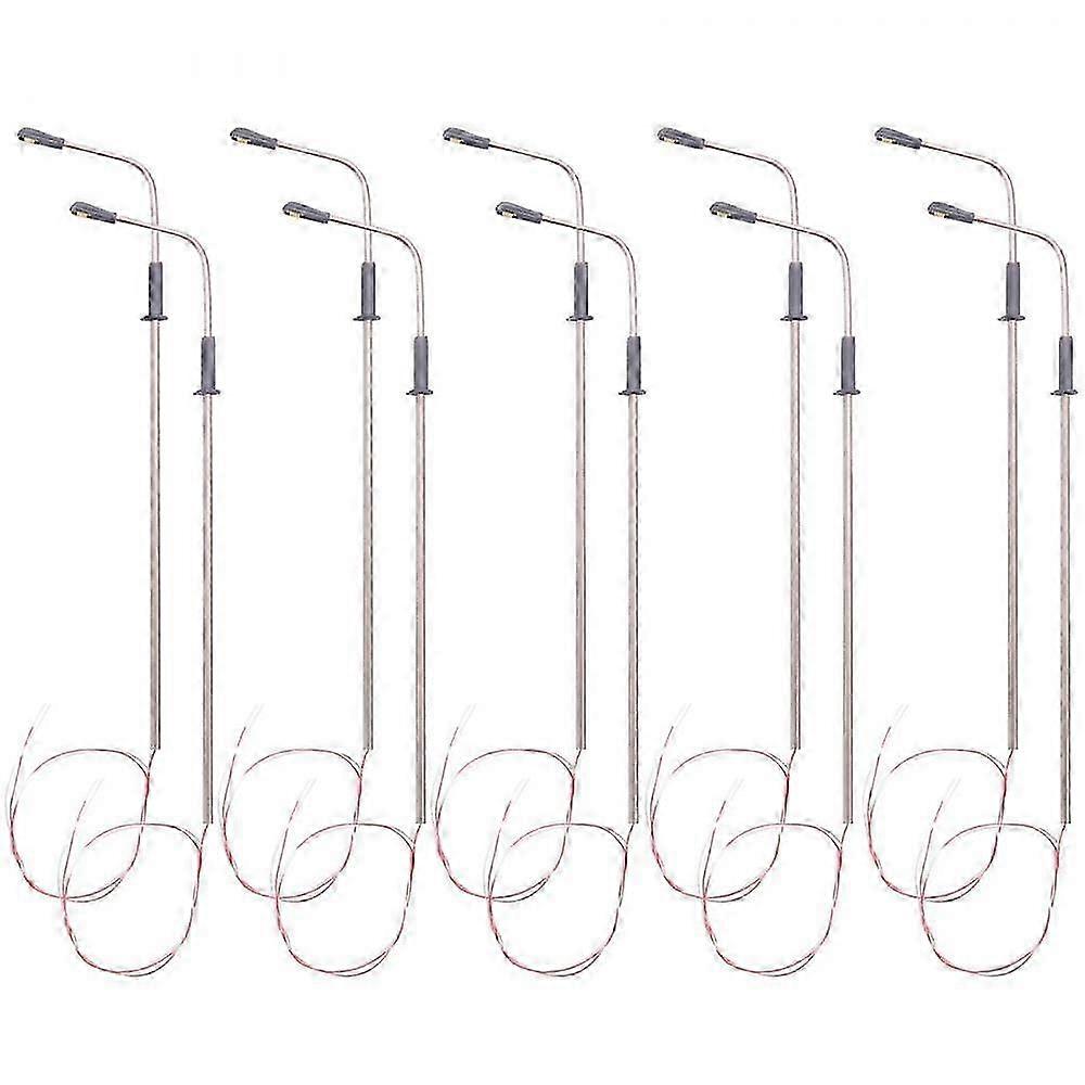 10stk 1:100 LED gadelampe enkelt hoved til tog layout landskab model GMU