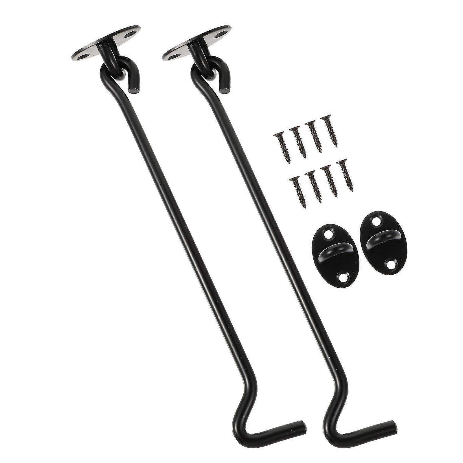 Ceiling Hooks for Curtains Stainless Steel Window Hook Door and Window Fastening 20x3.9cm Simple Design 2Pcs