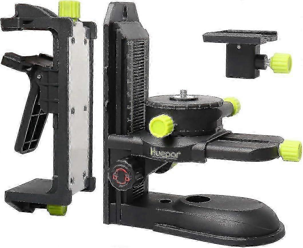 Laser Level Adapter, Multifunctional Magnetic Swivel Base with Adjustable Clip, 360 Laser Level Adapter with 1/4"-20 Male Thread, Micro-adjust Precise