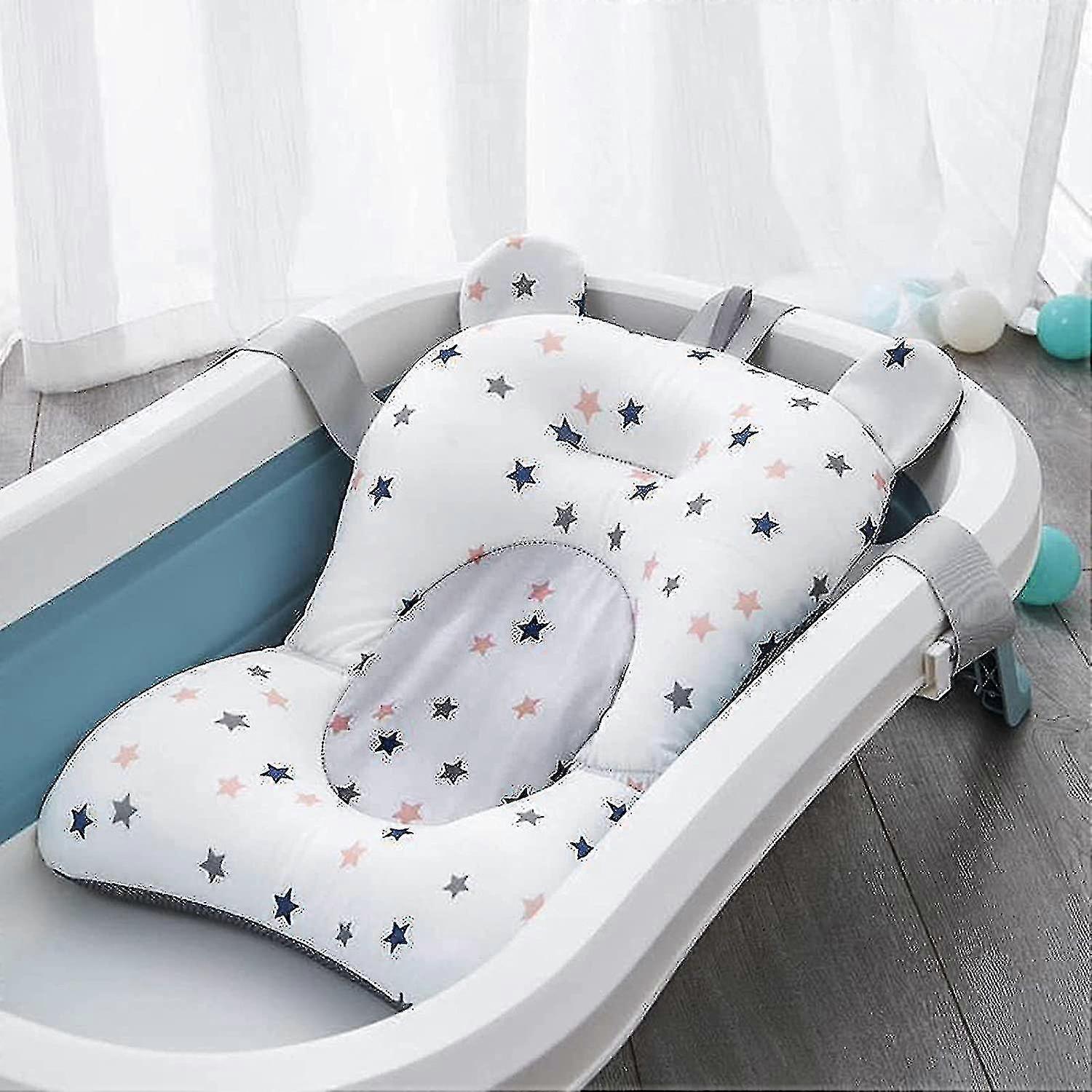 Universal Newborn Bath Net Adjustable Non-Slip Bathtub Support Foldable Shower Bath Seat