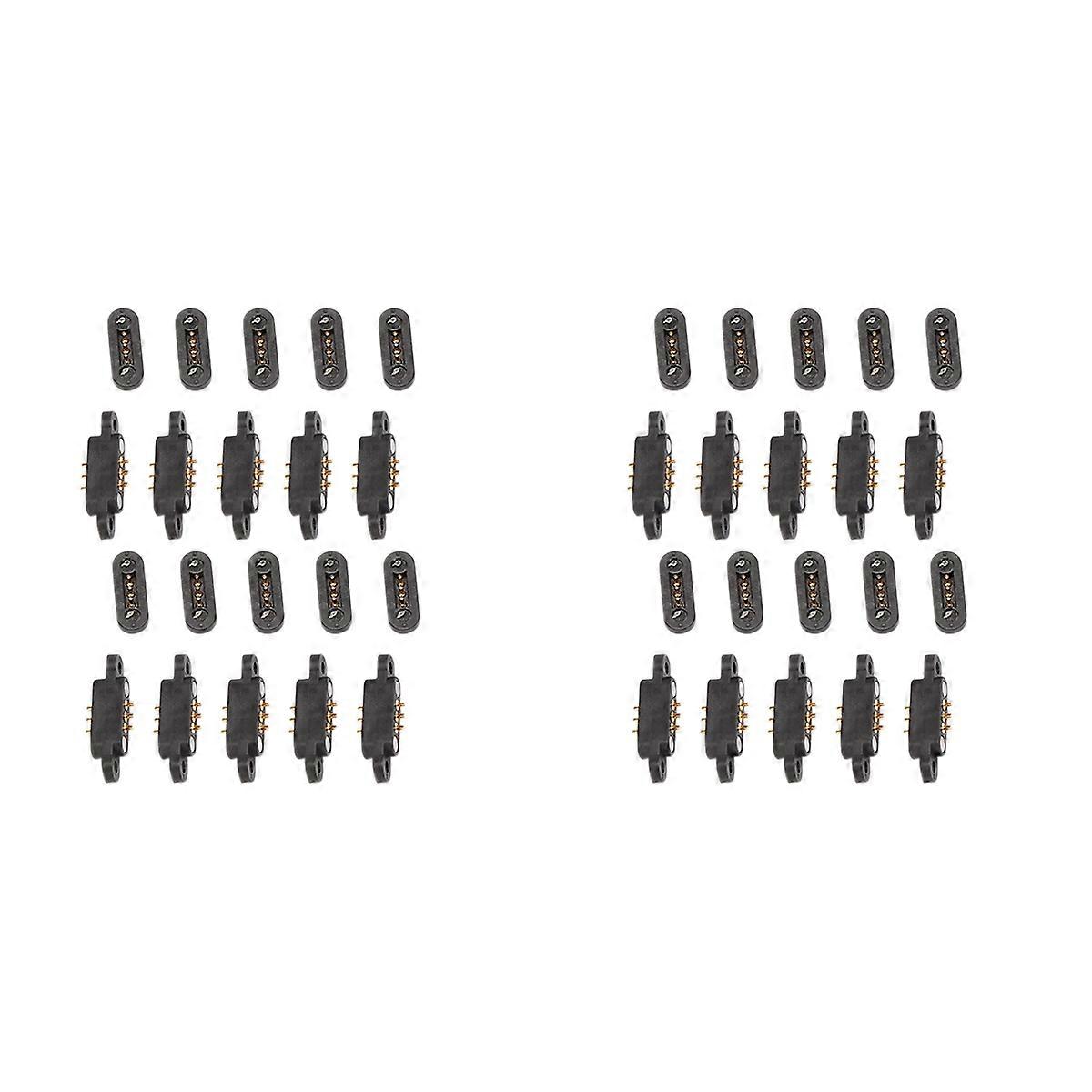 10 Pairs Spring Loaded Magnetic Pogo Pin Connector