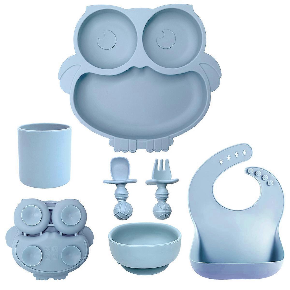 Owl Silicone Divided Suction Plate Set