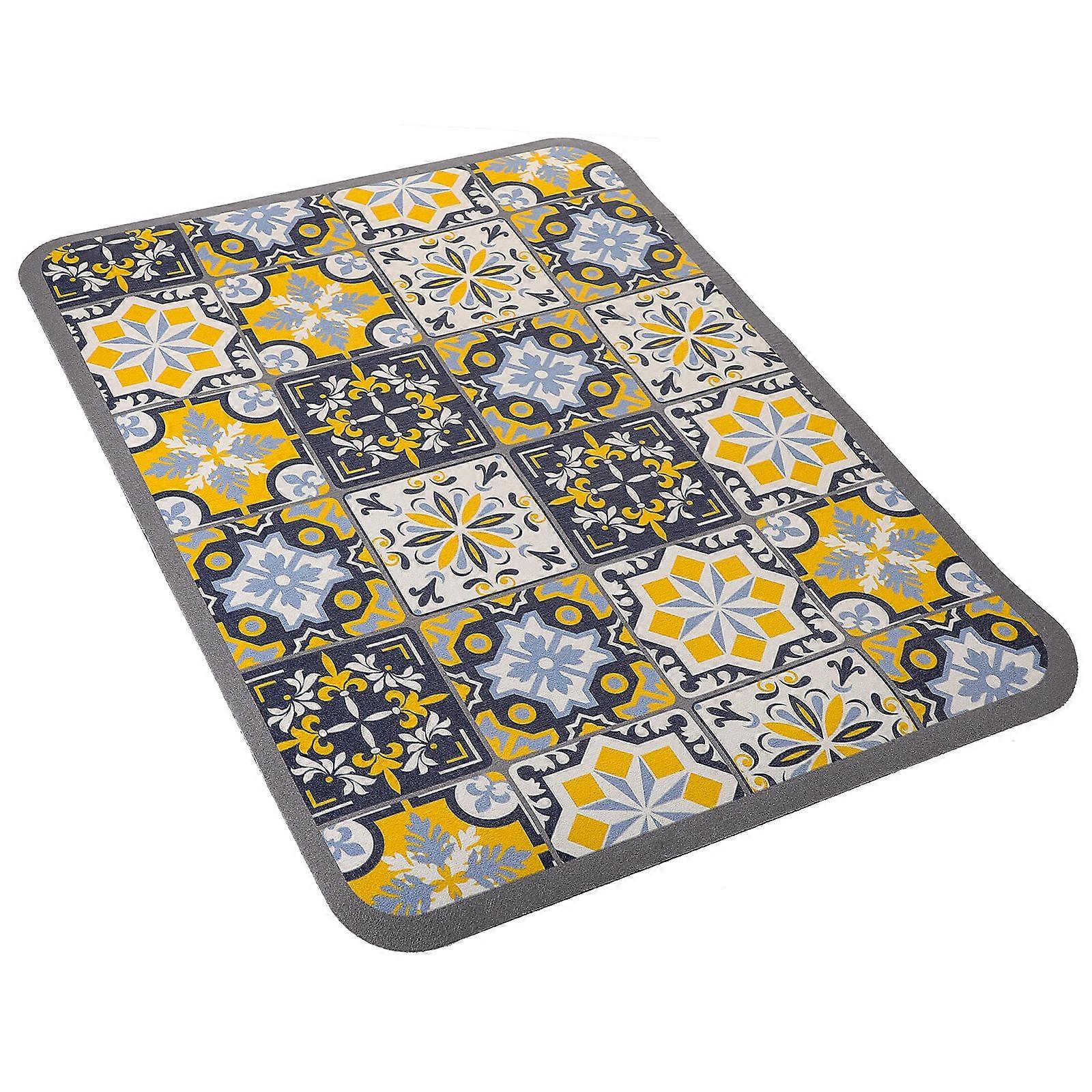 Convenient Drying Mat Bohemia Style Kitchen Use 40.00X30.00X0.30CM Rectangular 1Set