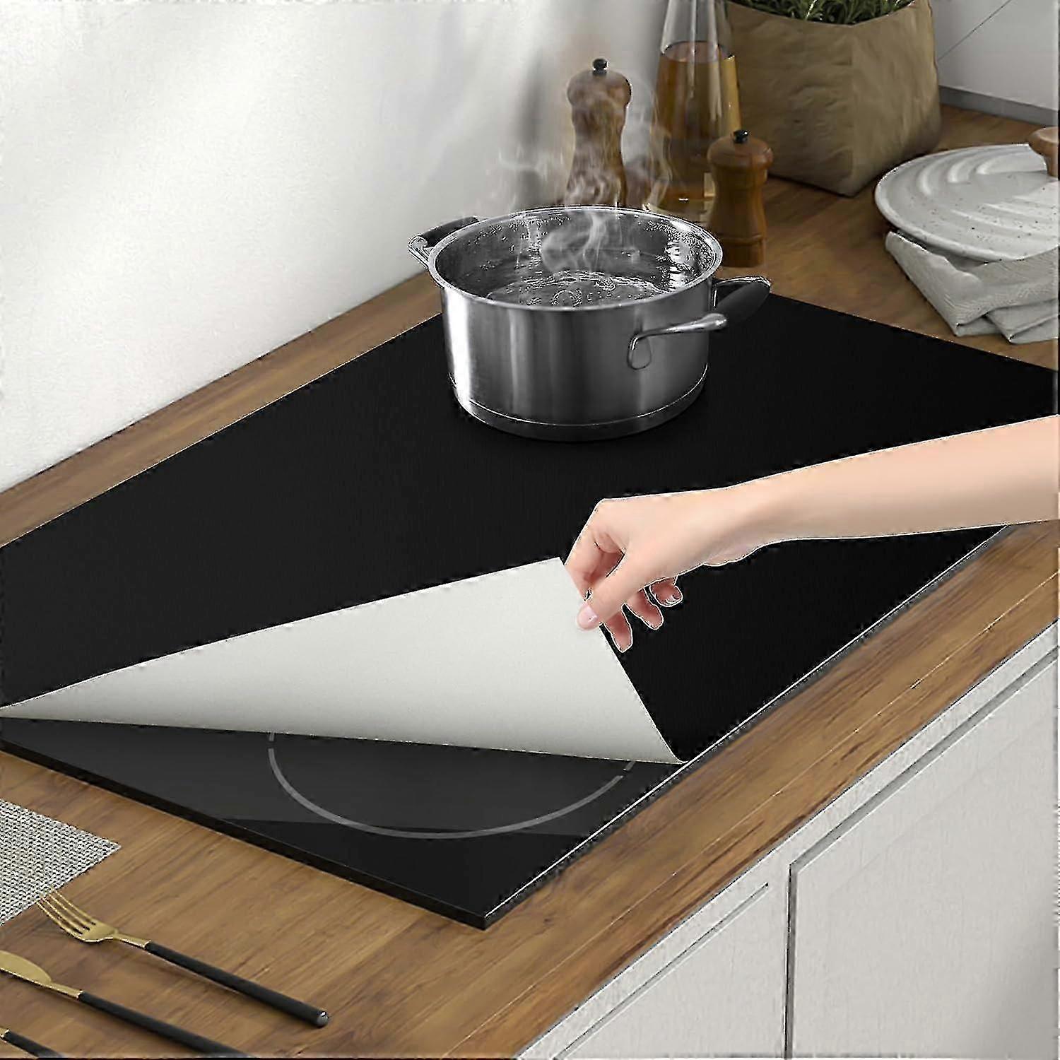 Large Silicone Induction Cooktop Protector Mat, 20.4 In X 30.7 In Induction Stove Top Protector Magn
