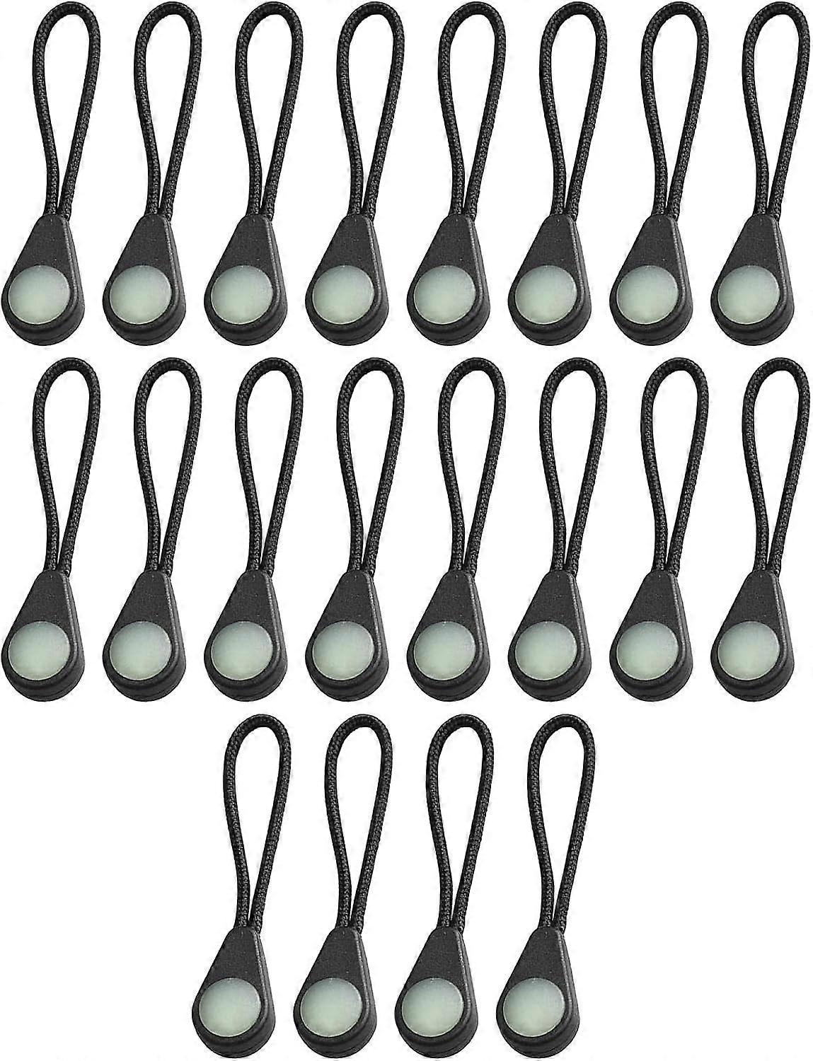 20 PCS Glow in The Dark Zipper Pulls Zipper Pulls Upgraded Replacement Zipper Pulls Luminous Zipper Tab Tags for Backpacks Luggage Jackets P