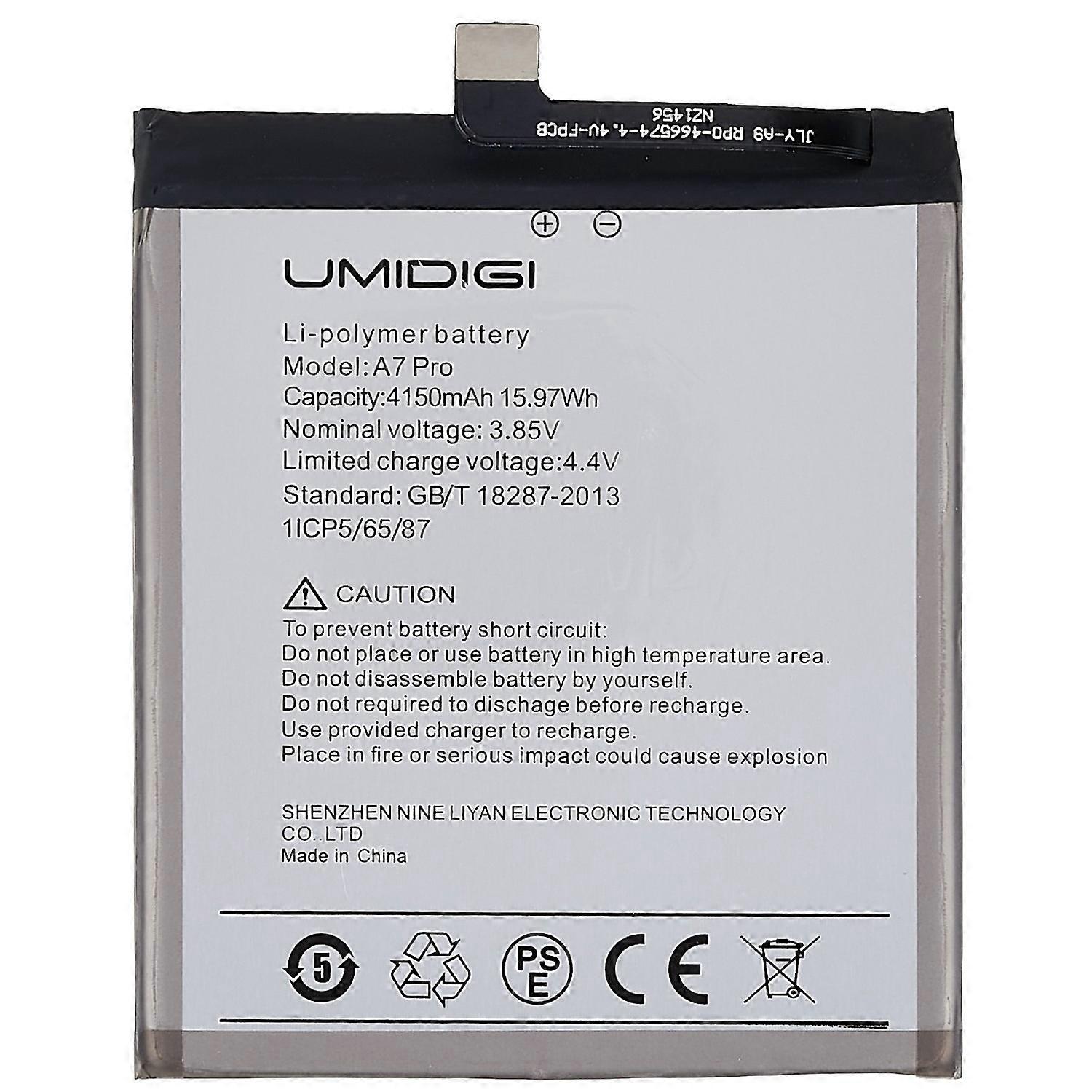 Do wymiany akumulatora litowo-polimerowego Umidigi A7 Pro 3,85 V 4150 mAh