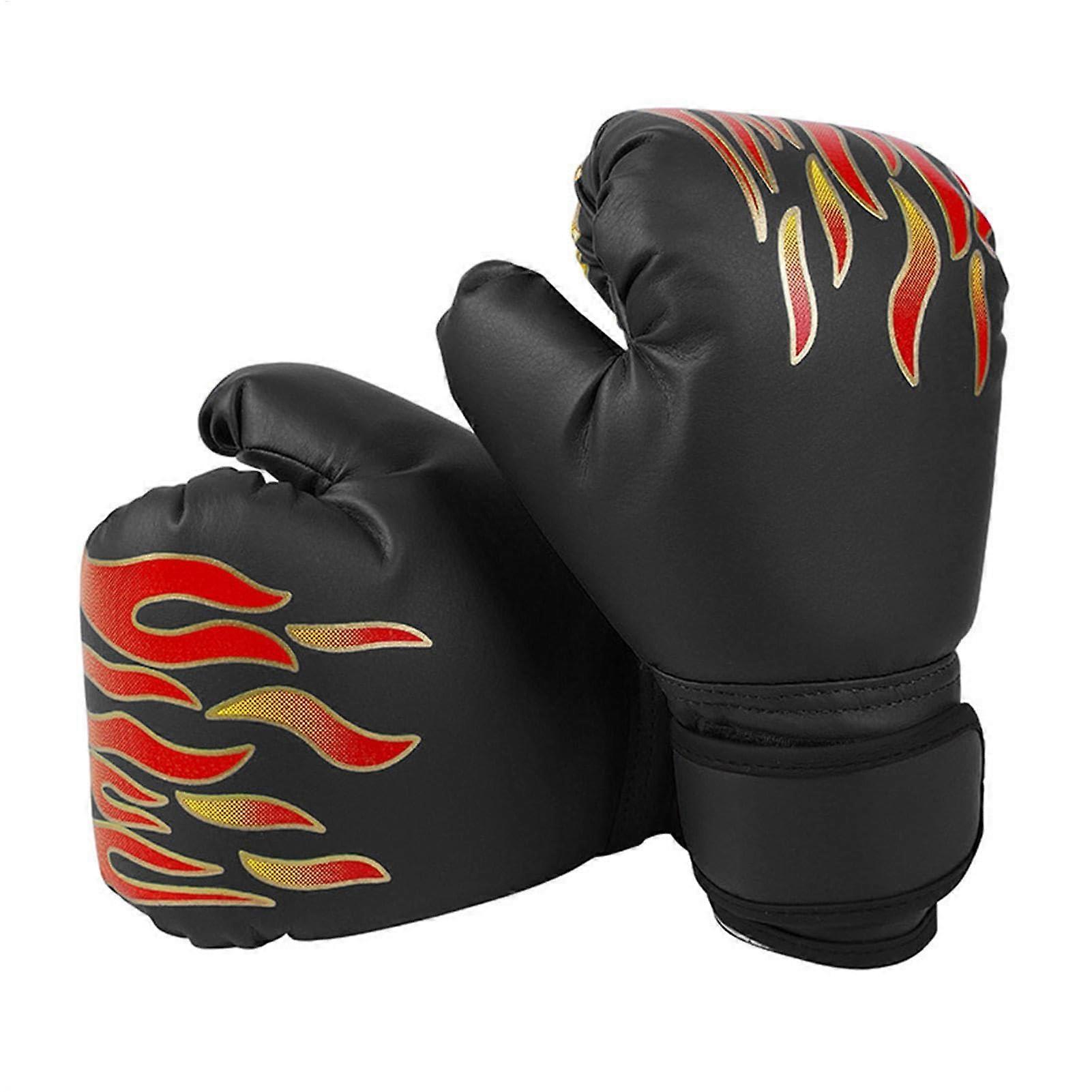 Boys Boxing Gloves for Kids - Breathable Sparring & Training Gloves in Black for Beginners - Heavy Punching Gloves for Boys and Girls