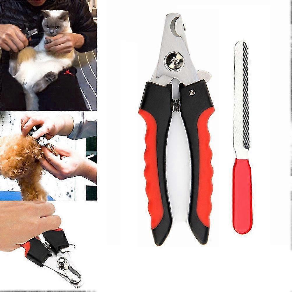 Pet Nail Clipper with File and Lock for Dog and Cat Nail Care Set