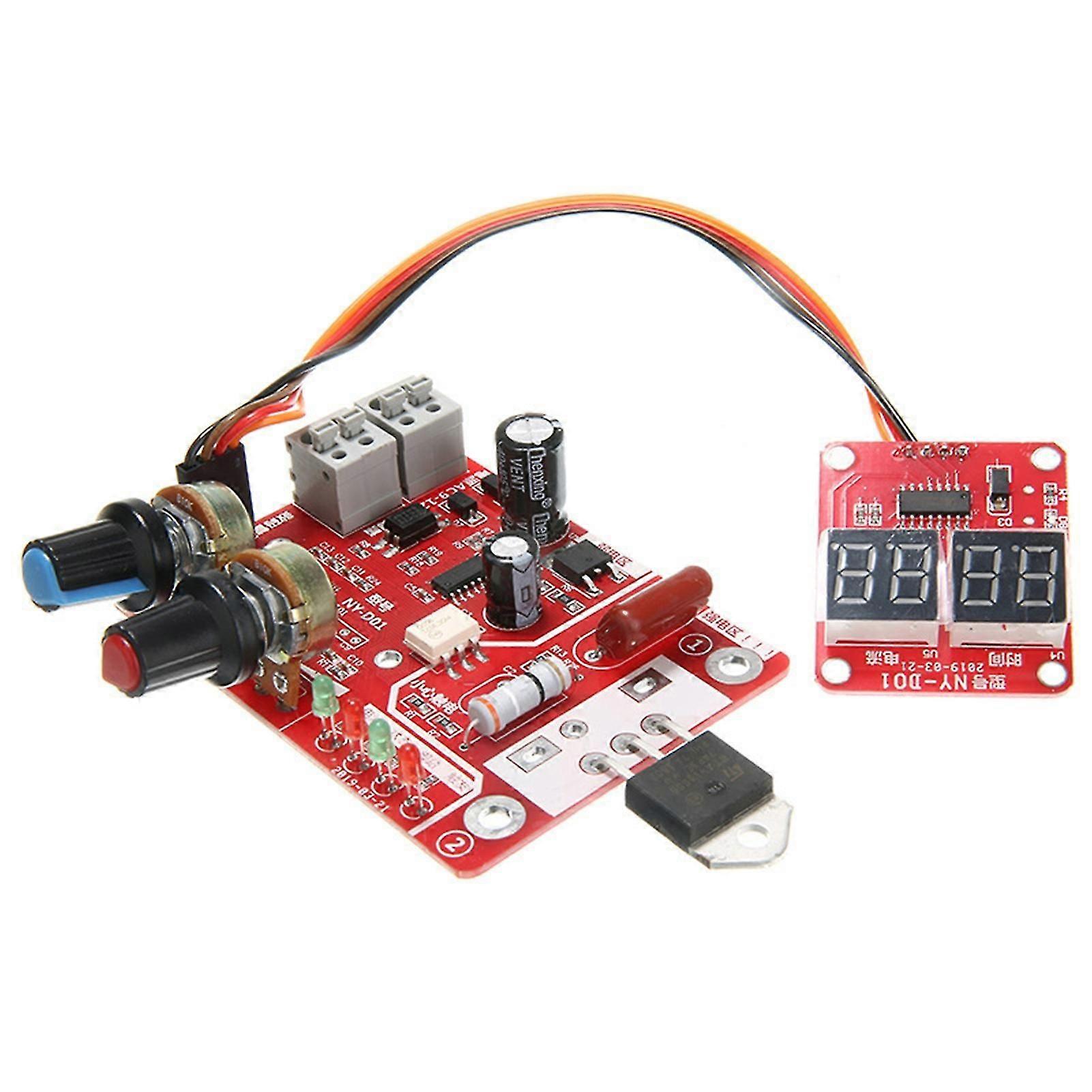 Ny-D01 Spot-Welder Control Board Digital Display High Precision 40a/100a Spot-Welder Time Current Controller Board For Spot Welding Qinhai