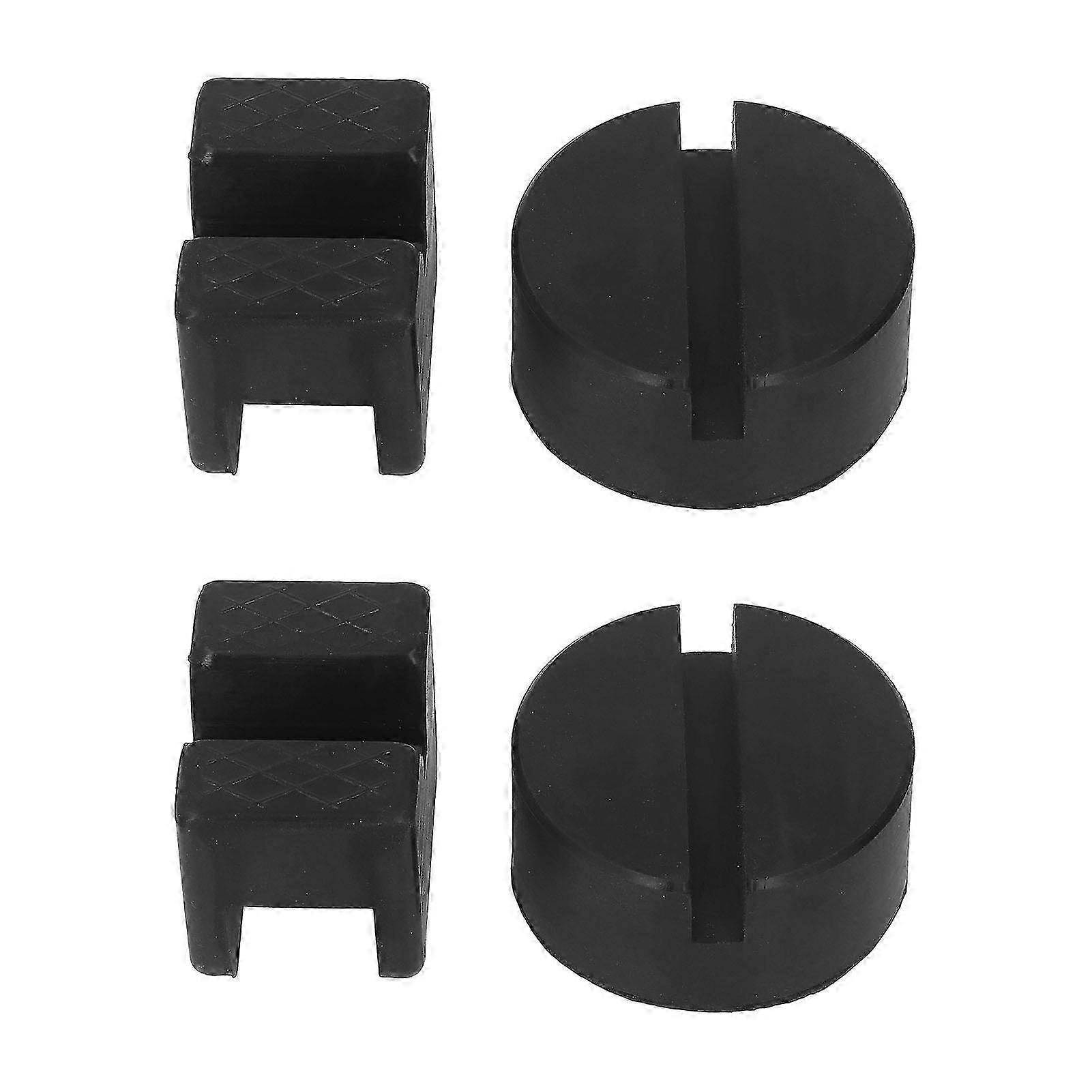 4Pcs V Type Round Rubber Jack Pad 2?4T Bearing Universal Tool Set for Automotive