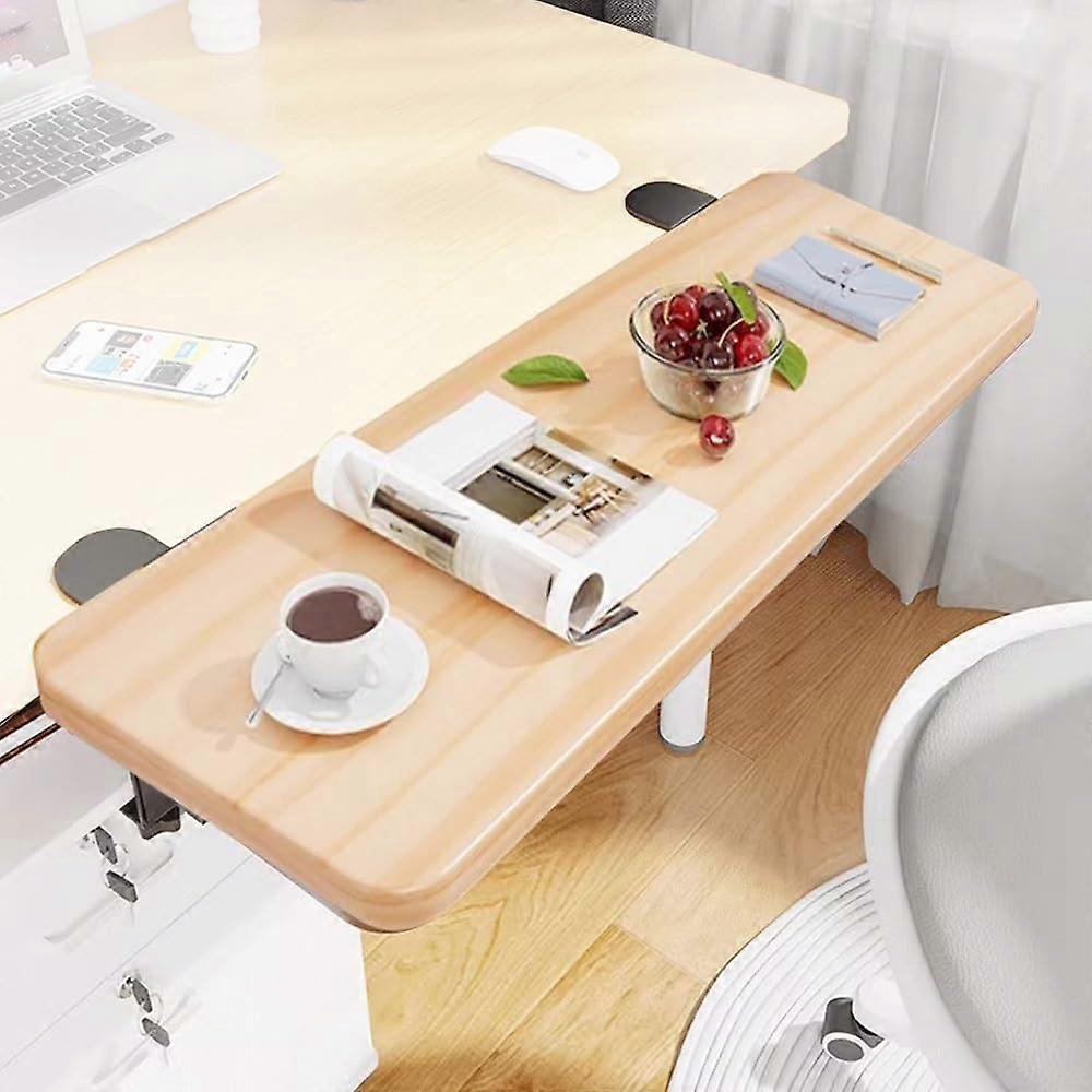 Ergonomic Desk Extension, Foldable Keyboard Tray, Table Extension, 50/60/70 cm, Punch Clamp, for Office Table, Computer Desk (Wood, 60 x 25 cm)