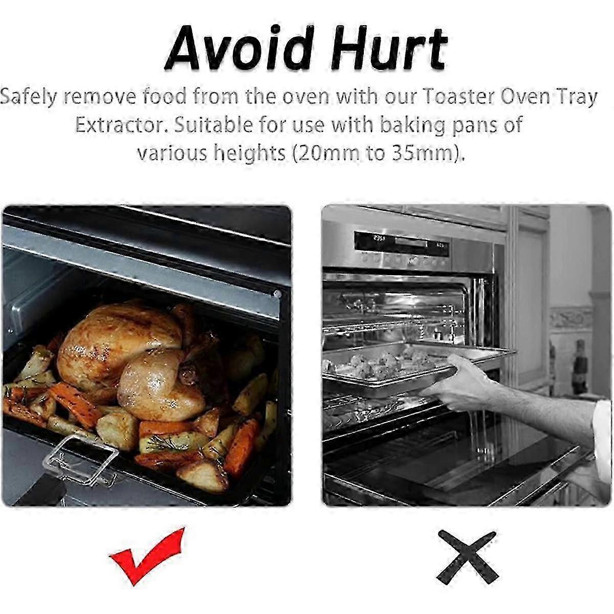 Universal Tray Remover for Electric Ovens with Insulated Handle
