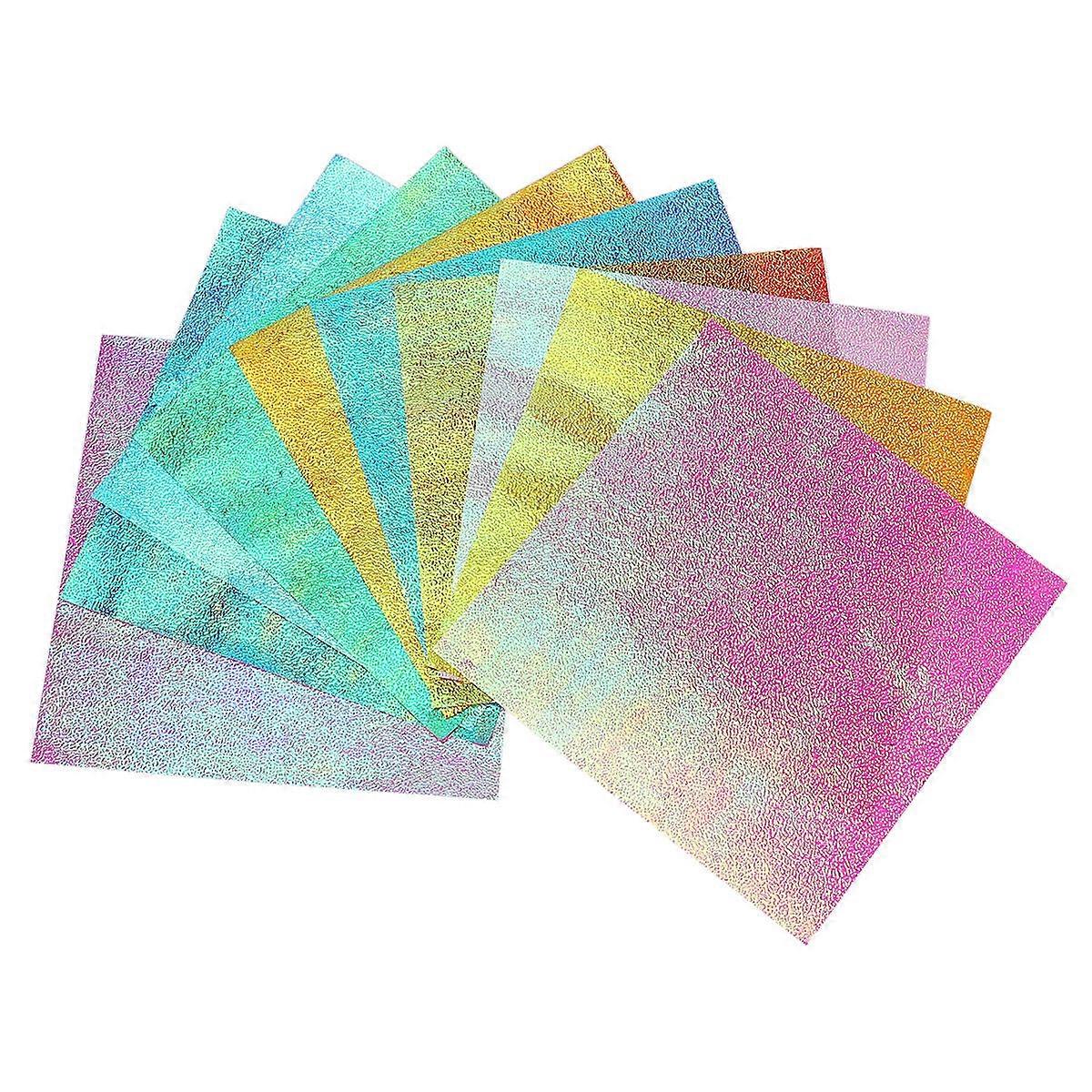 Multicoloured Craft Paper Diy Handcraft School Projects Iridescent 15cm For Paper Cutting And Folding 100Pcs