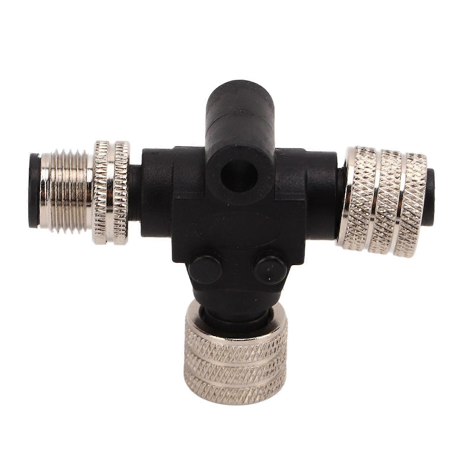 Backbone Cable with Tee Connector 3A Fuse 5Pin M12 Thread 1m Long IP67 Waterproof for NMEA 2000 Network