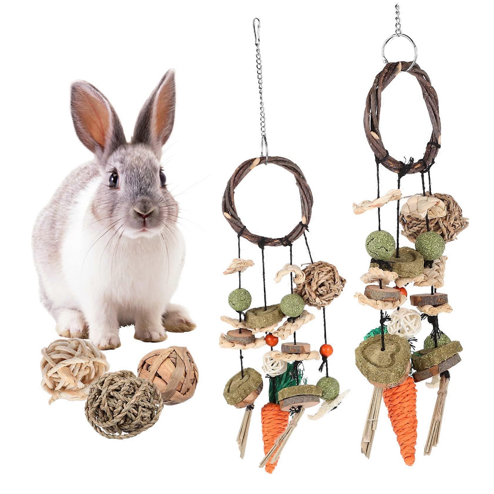 Spikes for Guinea Pigs and Rabbits – Wooden Chew Toy, Hanging Cage Accessory for Bird Cages and Small Animals