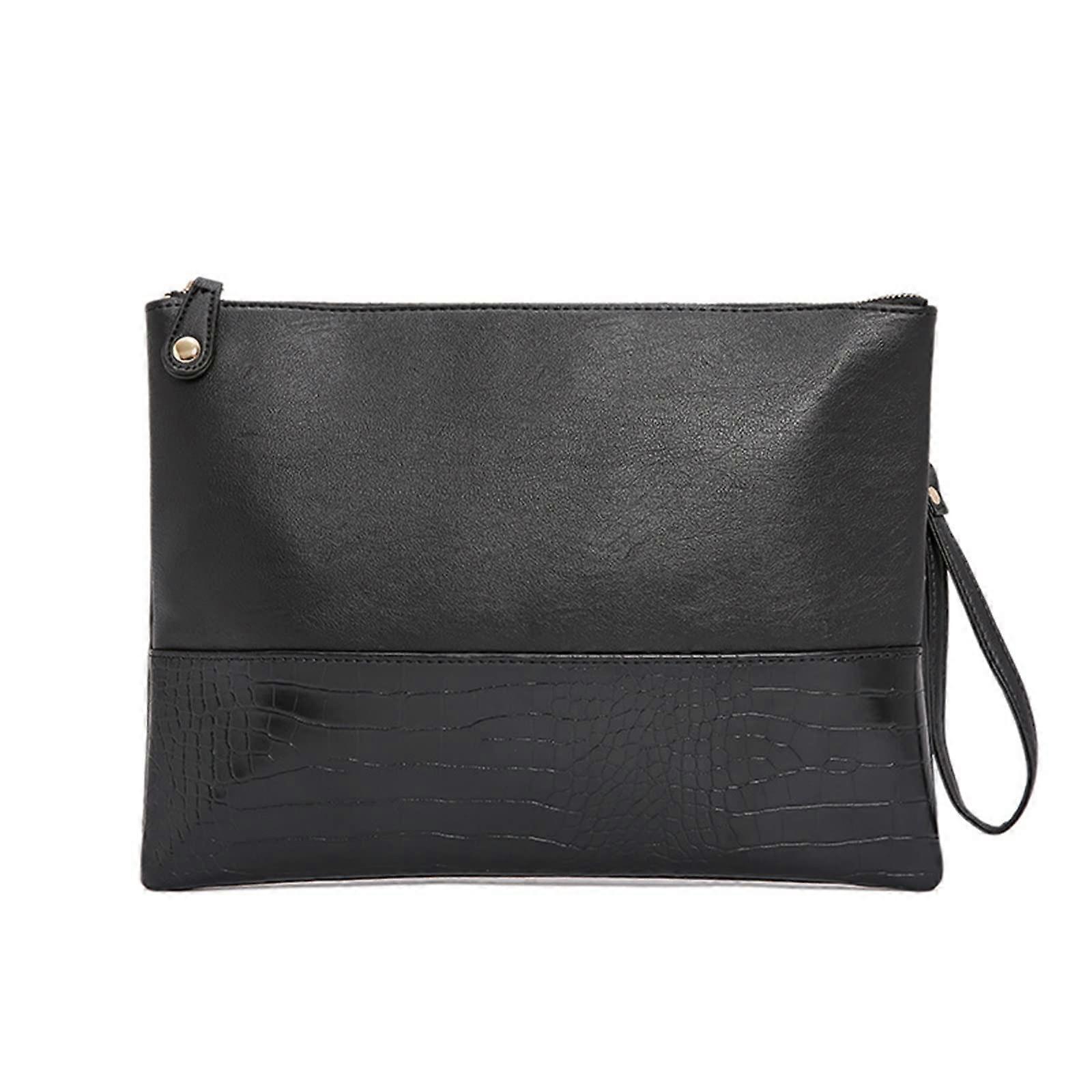 Casual Men's Handbag Briefcase Clutch for Men Black (Color: Black, Size: 30x21x2cm) 30x21x2cm Black
